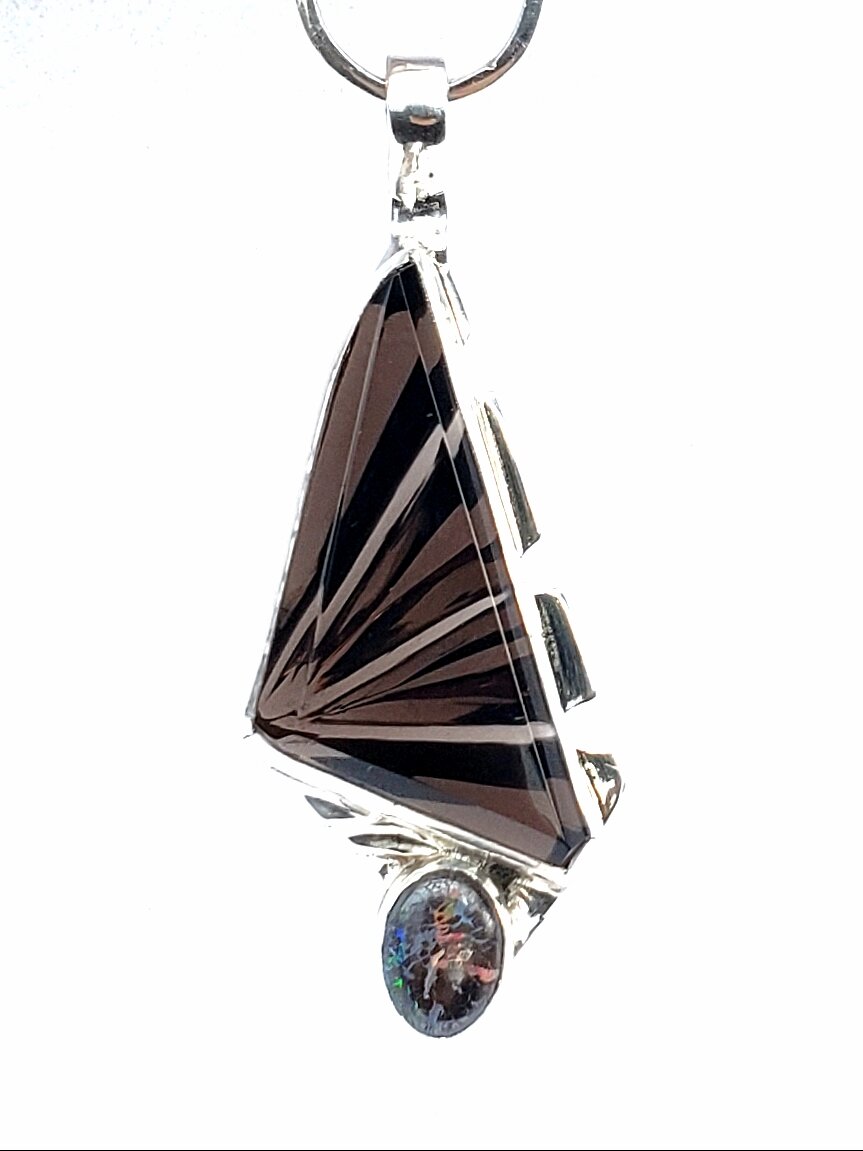 Boulder Opal and Obsidian