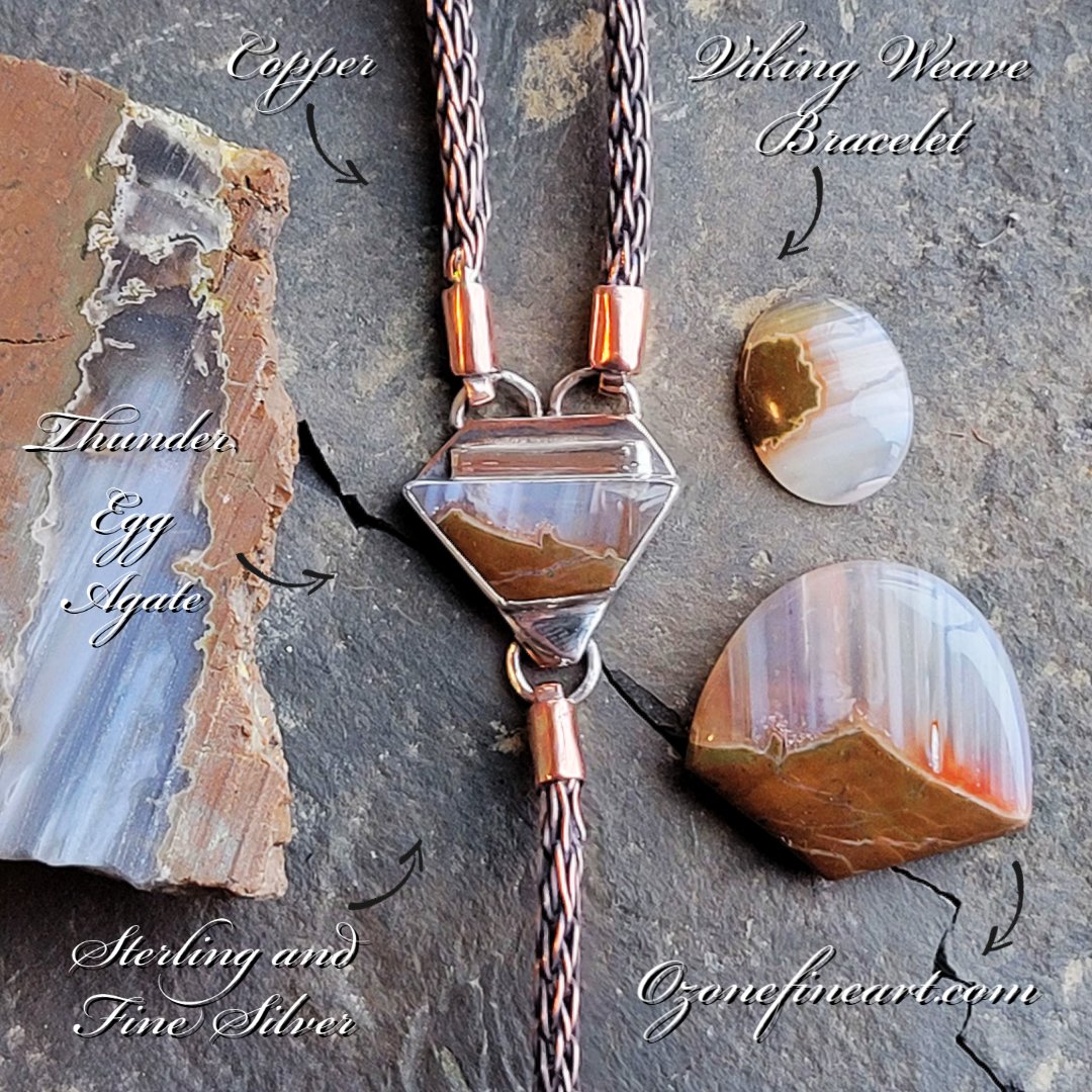 Viking Weave Thunderegg Bracelet