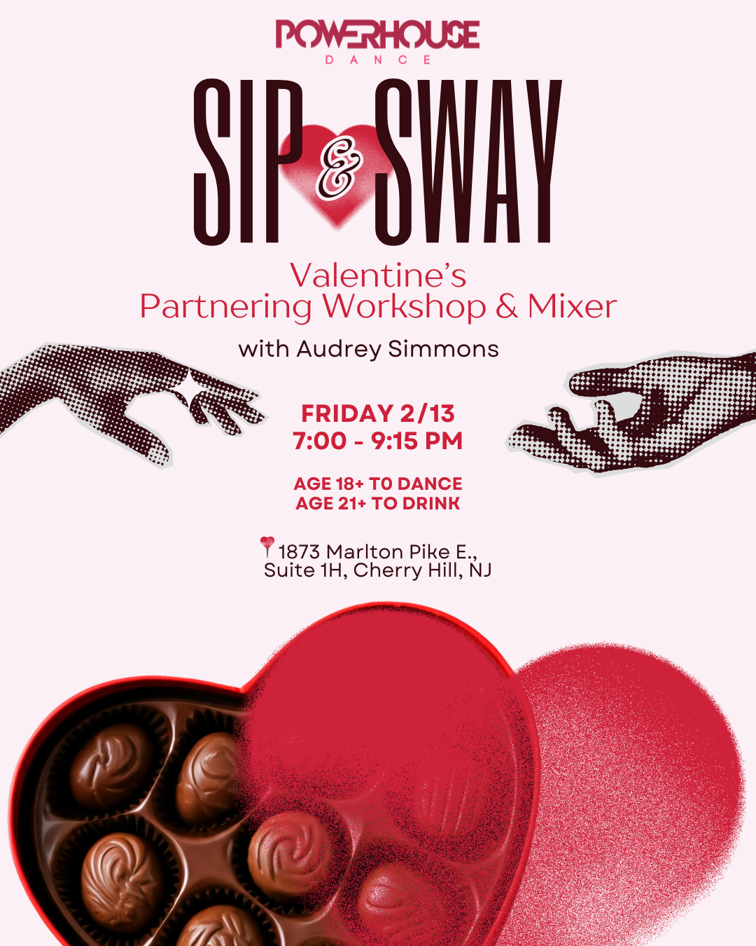 Sip &amp; Sway! Valentine's Partnering Workshop &amp; Mixer with Audrey Simmons