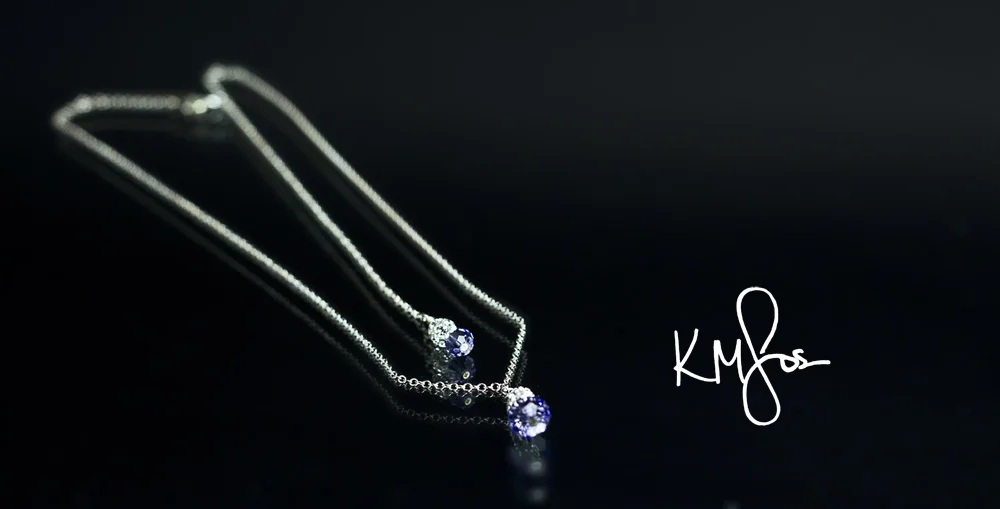 Swarovski "Lilac" on Sterling Silver