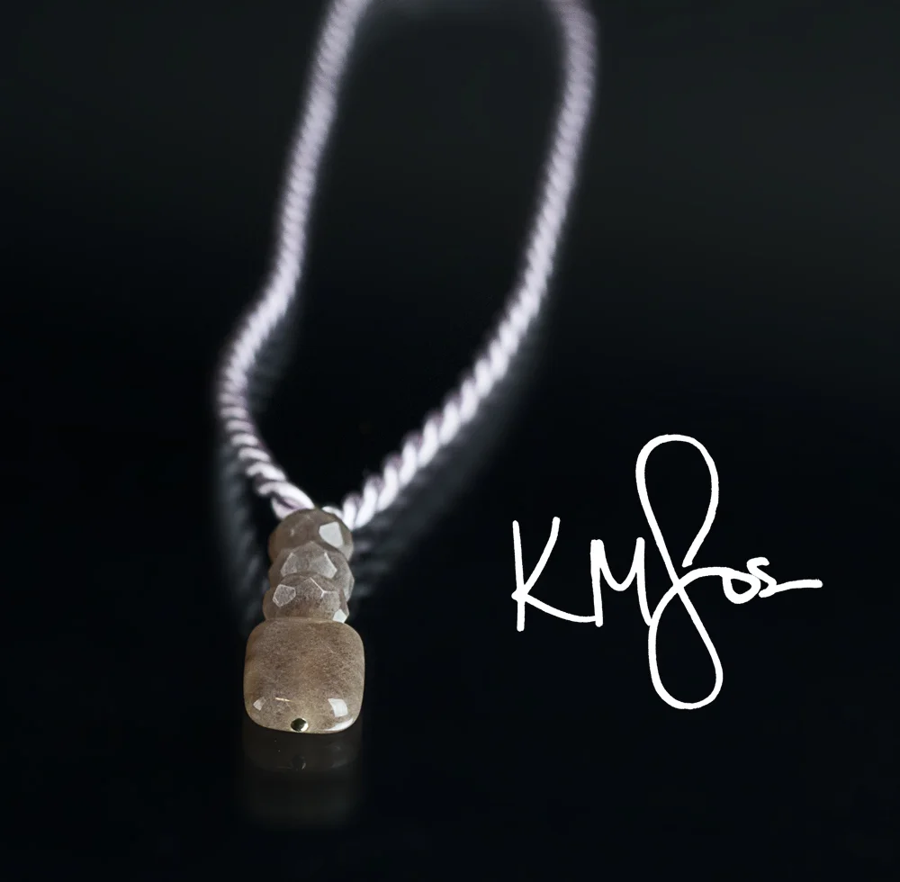 Amazonite on Pink Silk Cord