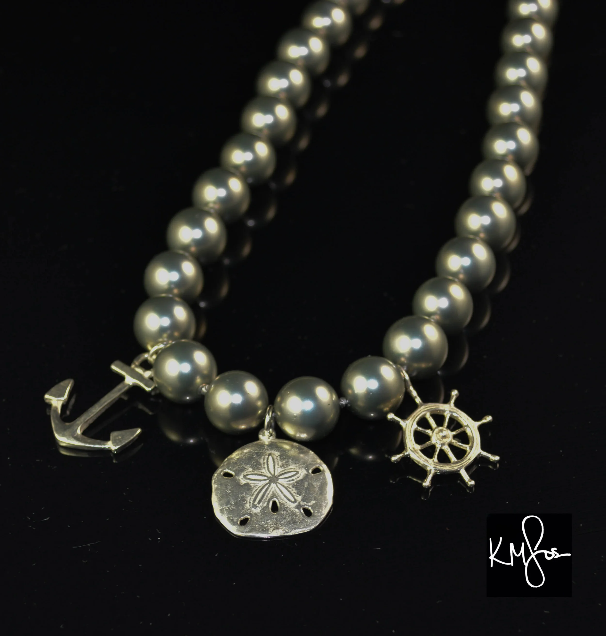 Nautical Shell Pearl Necklace
