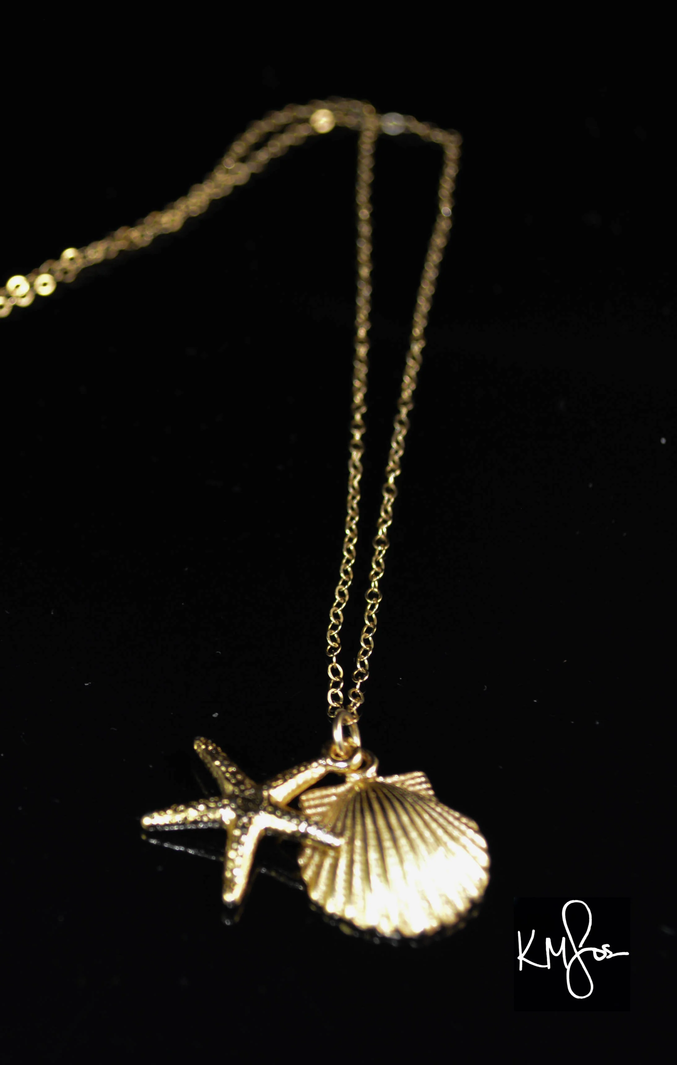 Shell &amp; Starfish 14K Gold-Filled Necklace