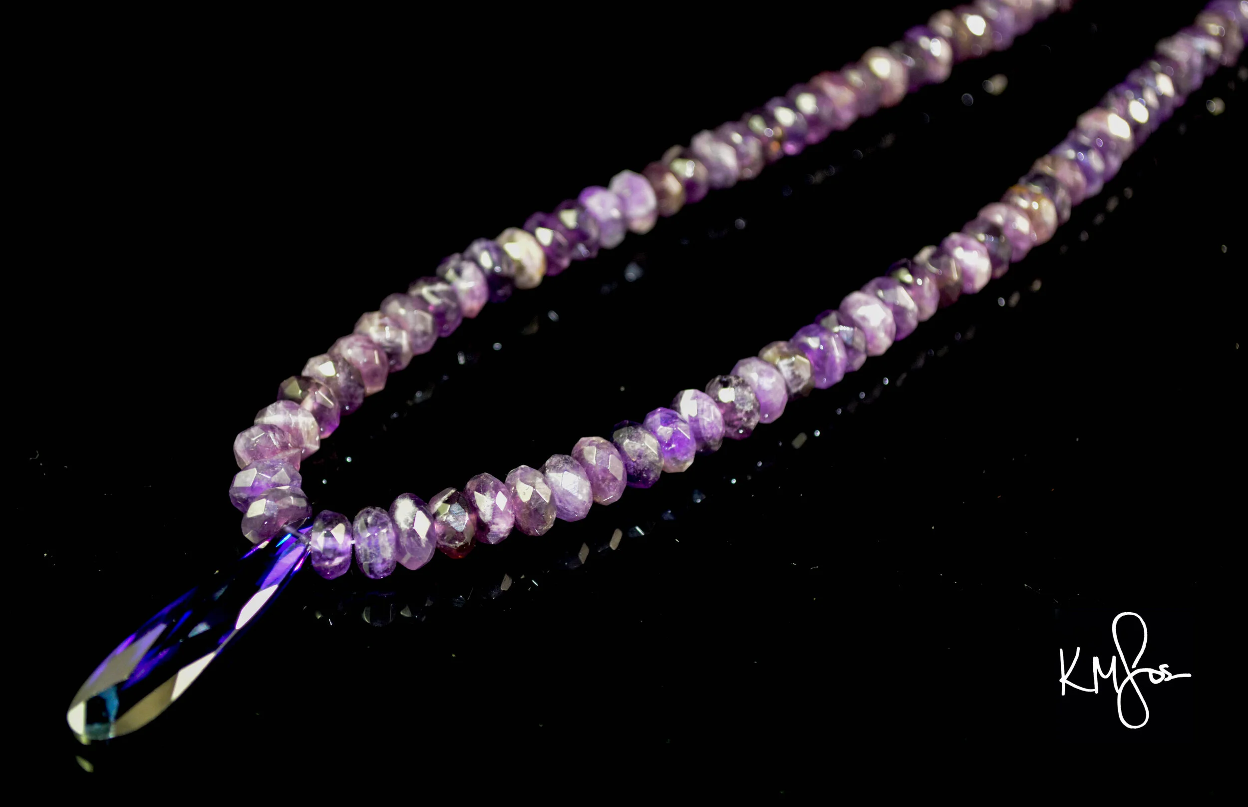 Amethyst with Cubic Zirconia Amethyst Pendant