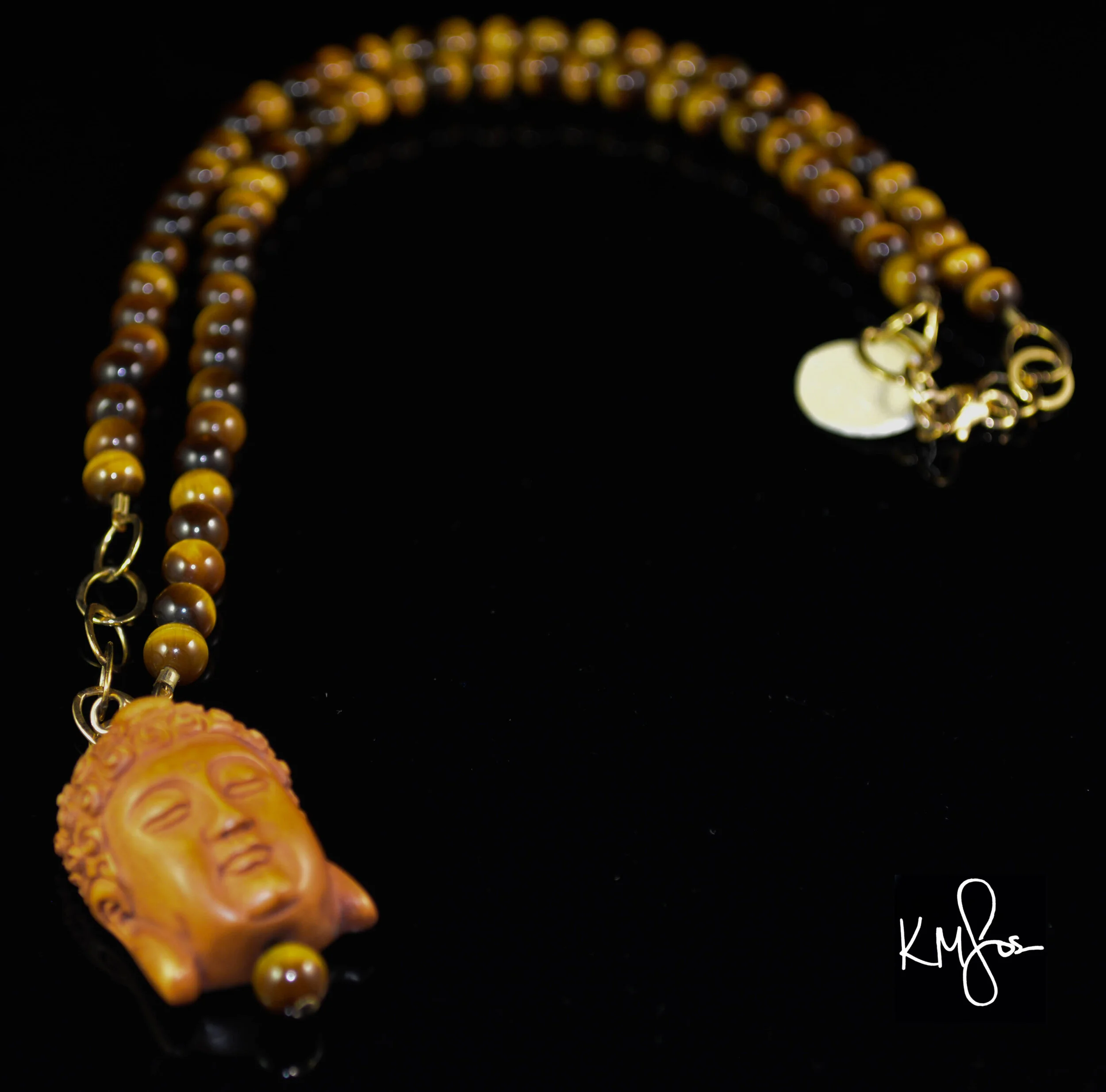 Tiger Eye with Buddha Pendant