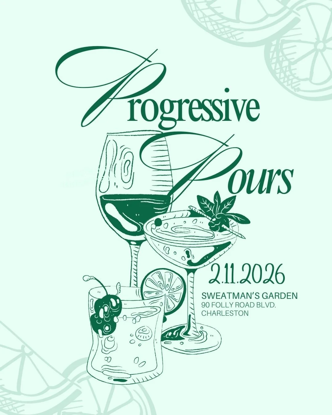 Progressive Pours Happy Hour at Sweatman's Garden