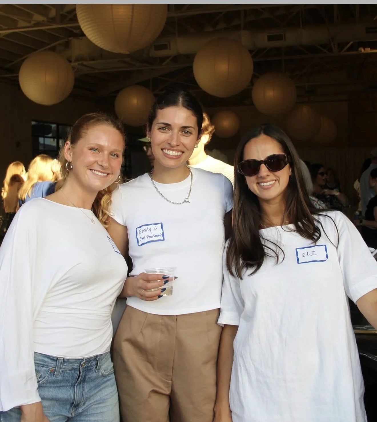 Image of three female Democrats at local event in Charleston