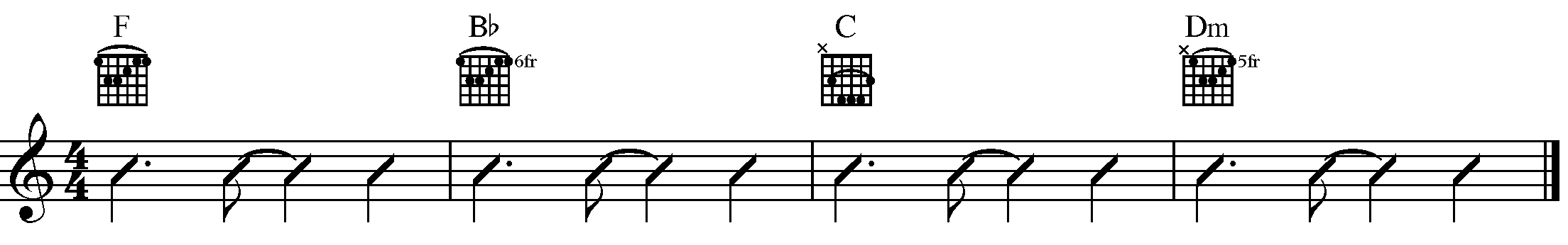 Chord Progressions With Barre Chords #4