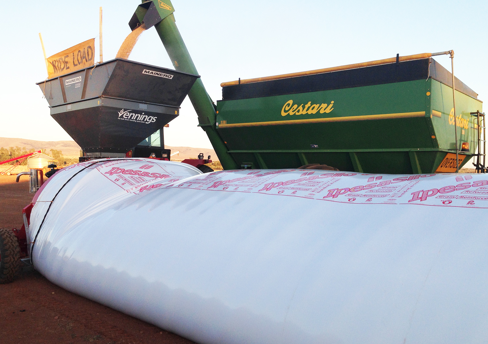 Storing grain at the feedlot