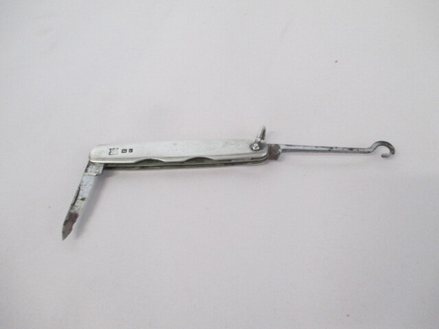STERLING SILVER PEN KNIFE/BUTTON HOOK