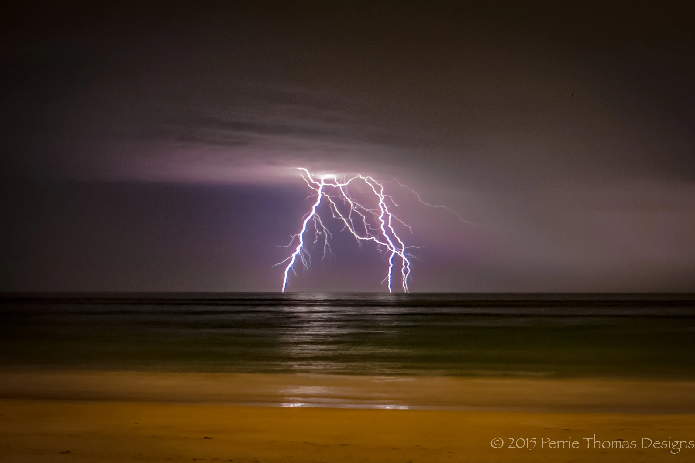 Lightening over Gulf St Vincent, South Australia