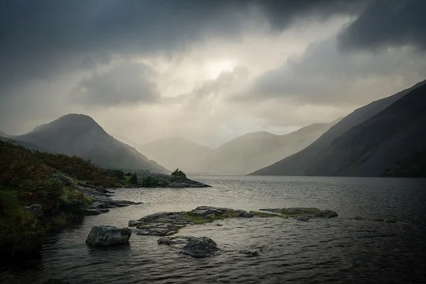A composition I'd been eyeing up for a while was made possible by the high water levels, and the dramatic downpours in the distance show exactly why the water levels were high.