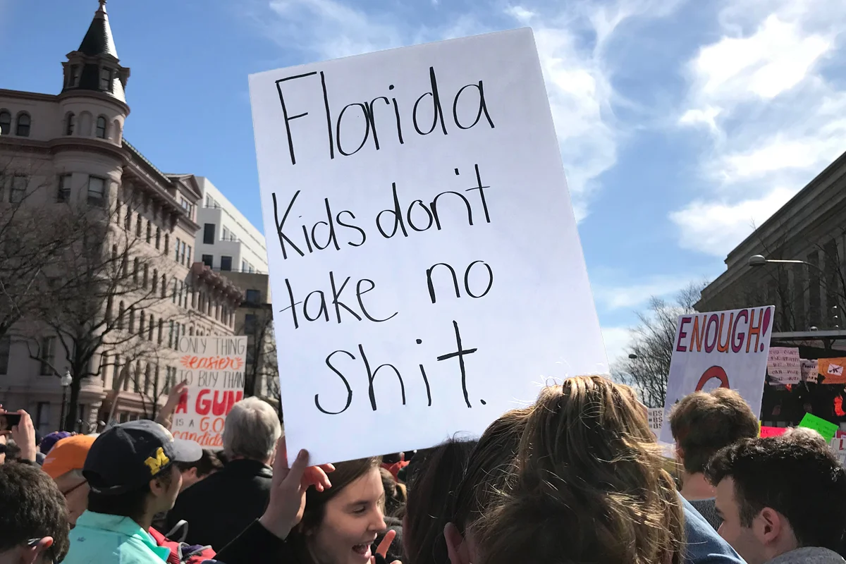 Sign from a high schooler from Florida who was packed into our area.