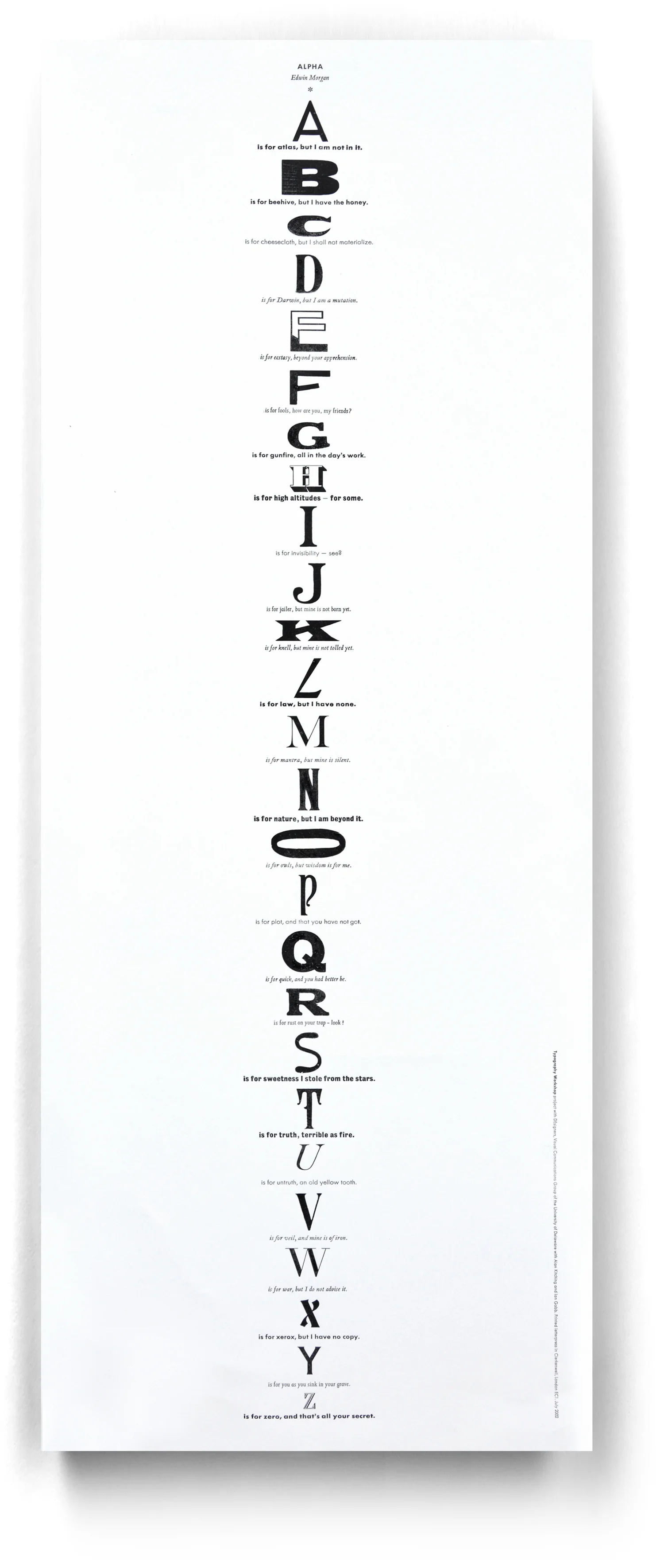 Broadside size : 12.25” x 33”