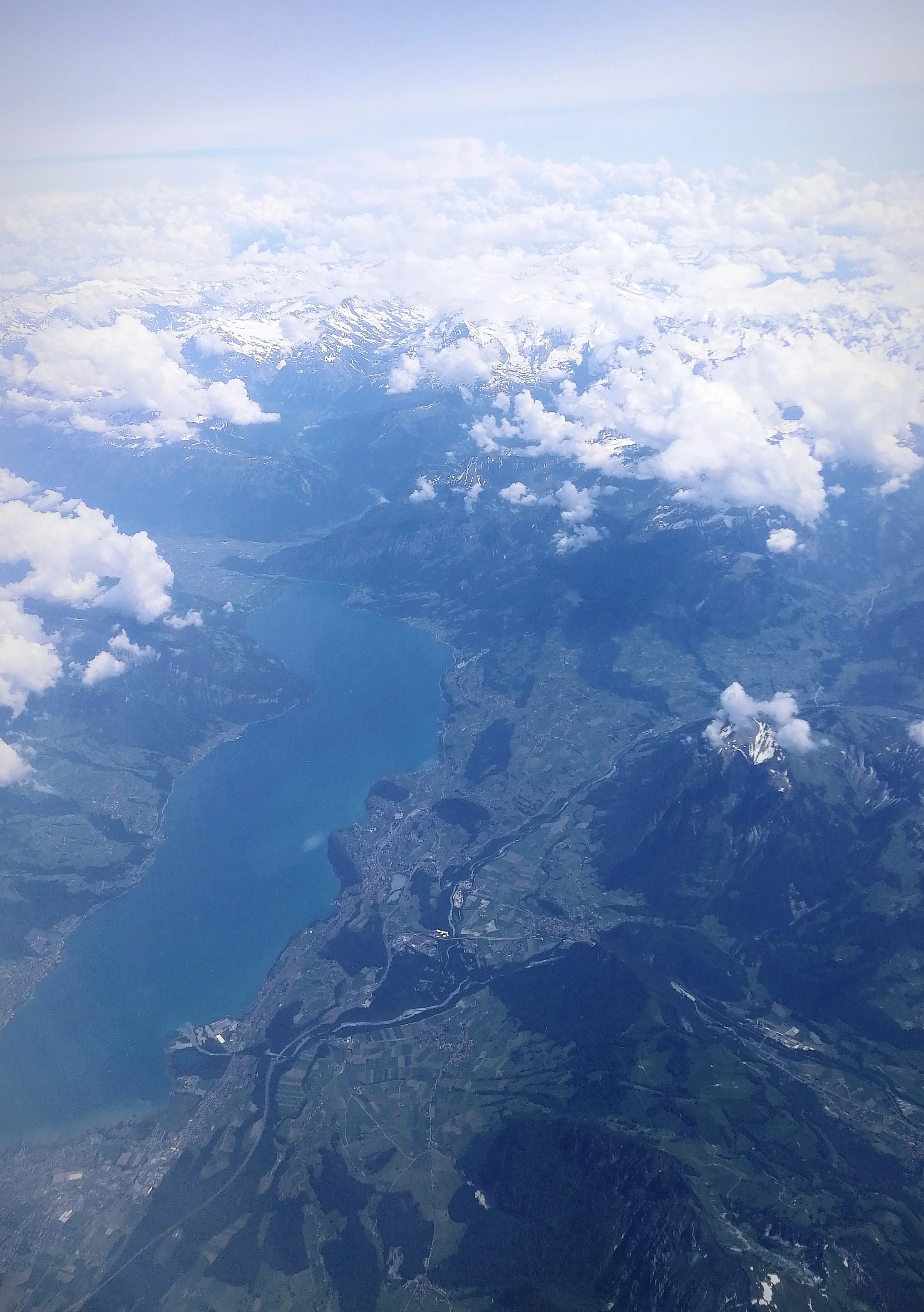 A really cool aerial photo I took on a flight. These are the Alps somewhere between France and Germany.