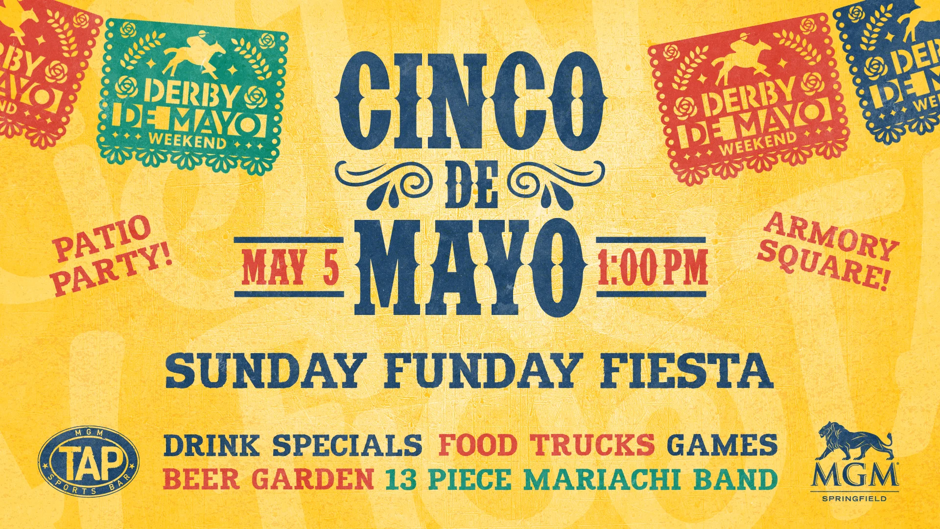 Digital screen used to promote Cinco de Mayo Party