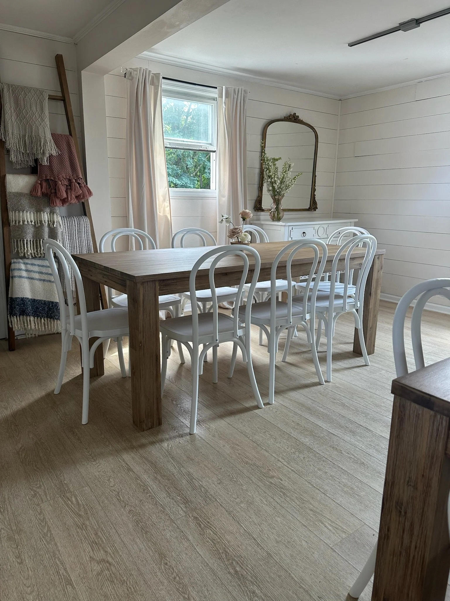 Farm tables and chairs