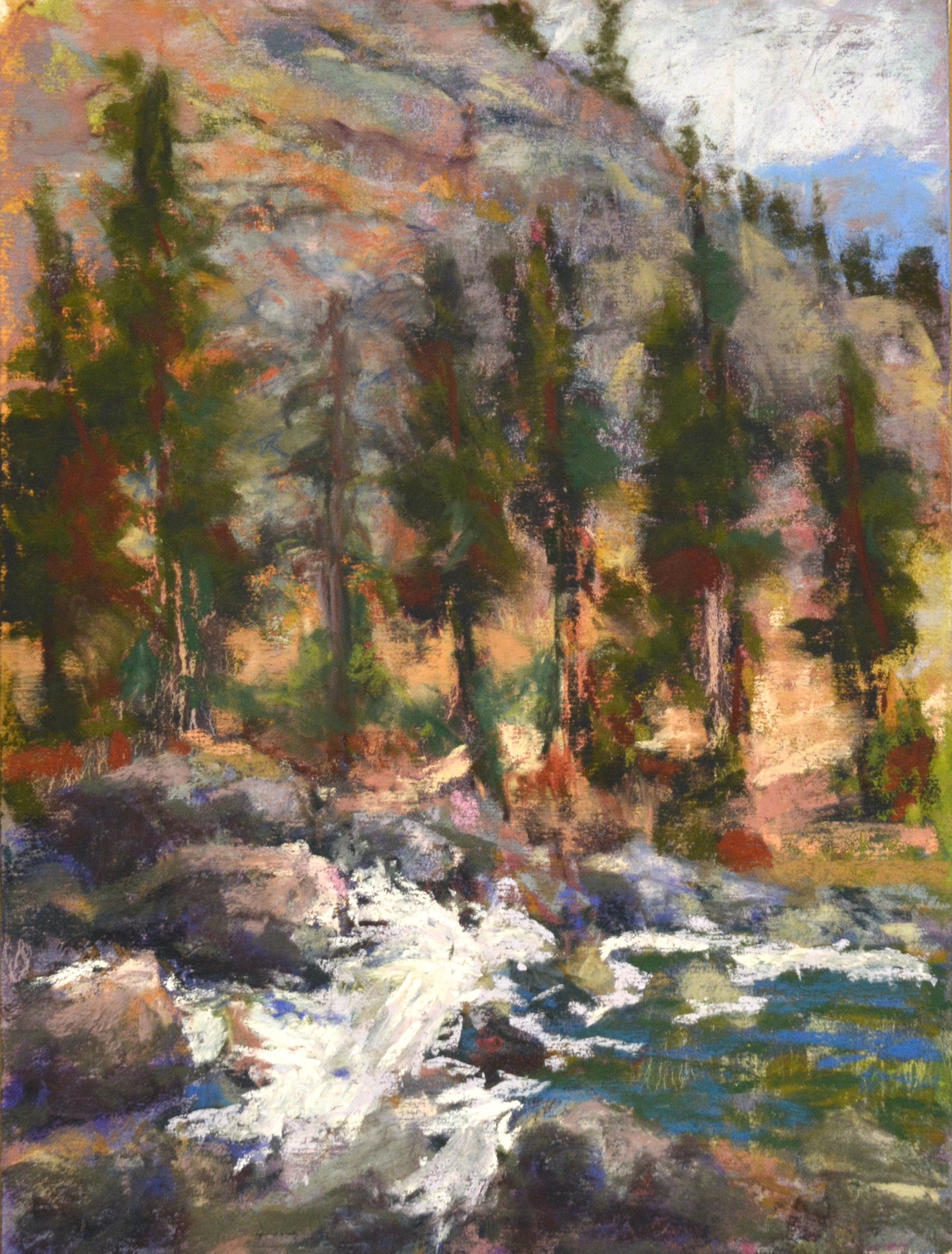 Rapids. 12 x 9   Pastel   $200