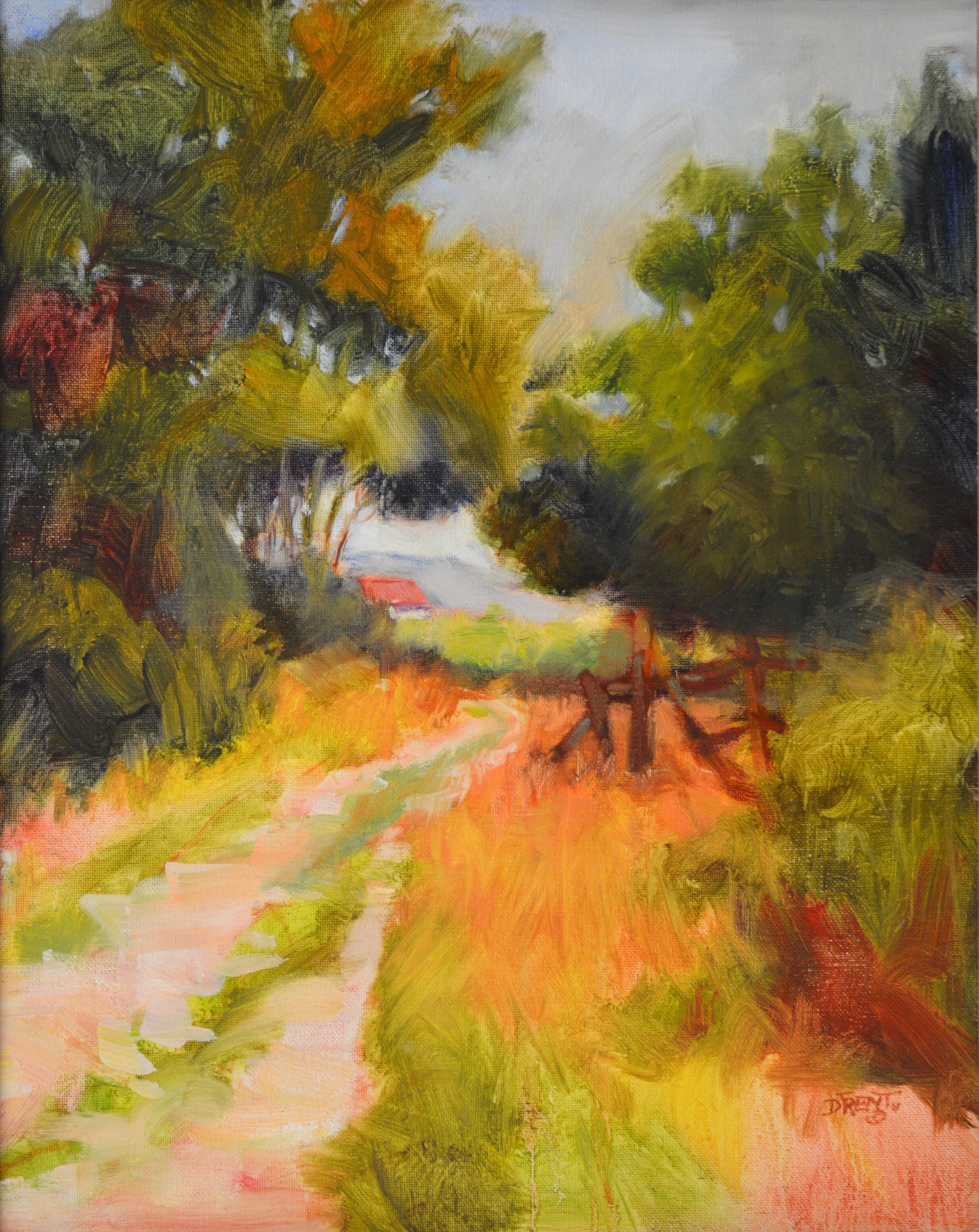 Through the Old Gate. 20 x 16   Oil    $550