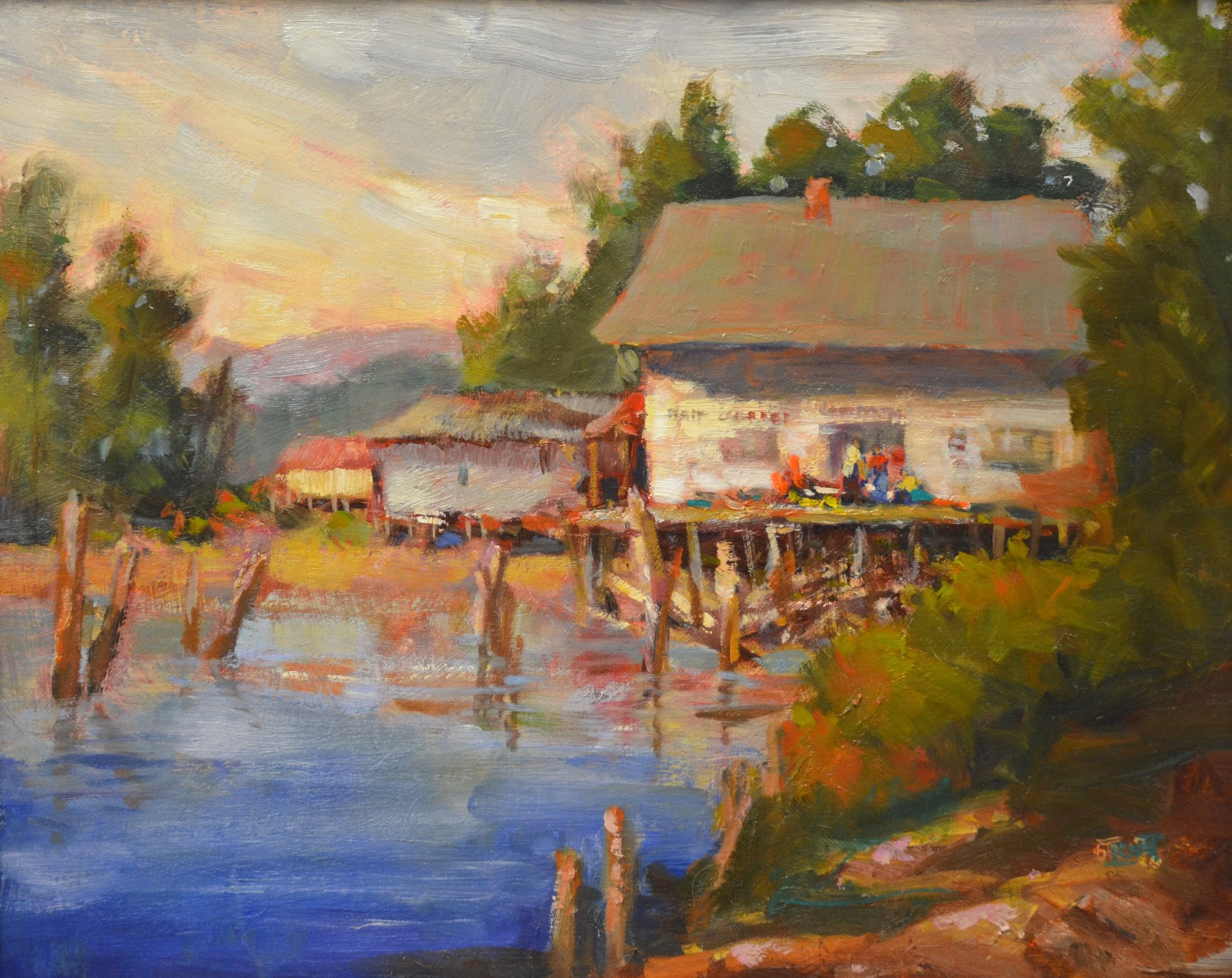 Oyster Shed, Oregon Coast  18 x 24. Oil   $600