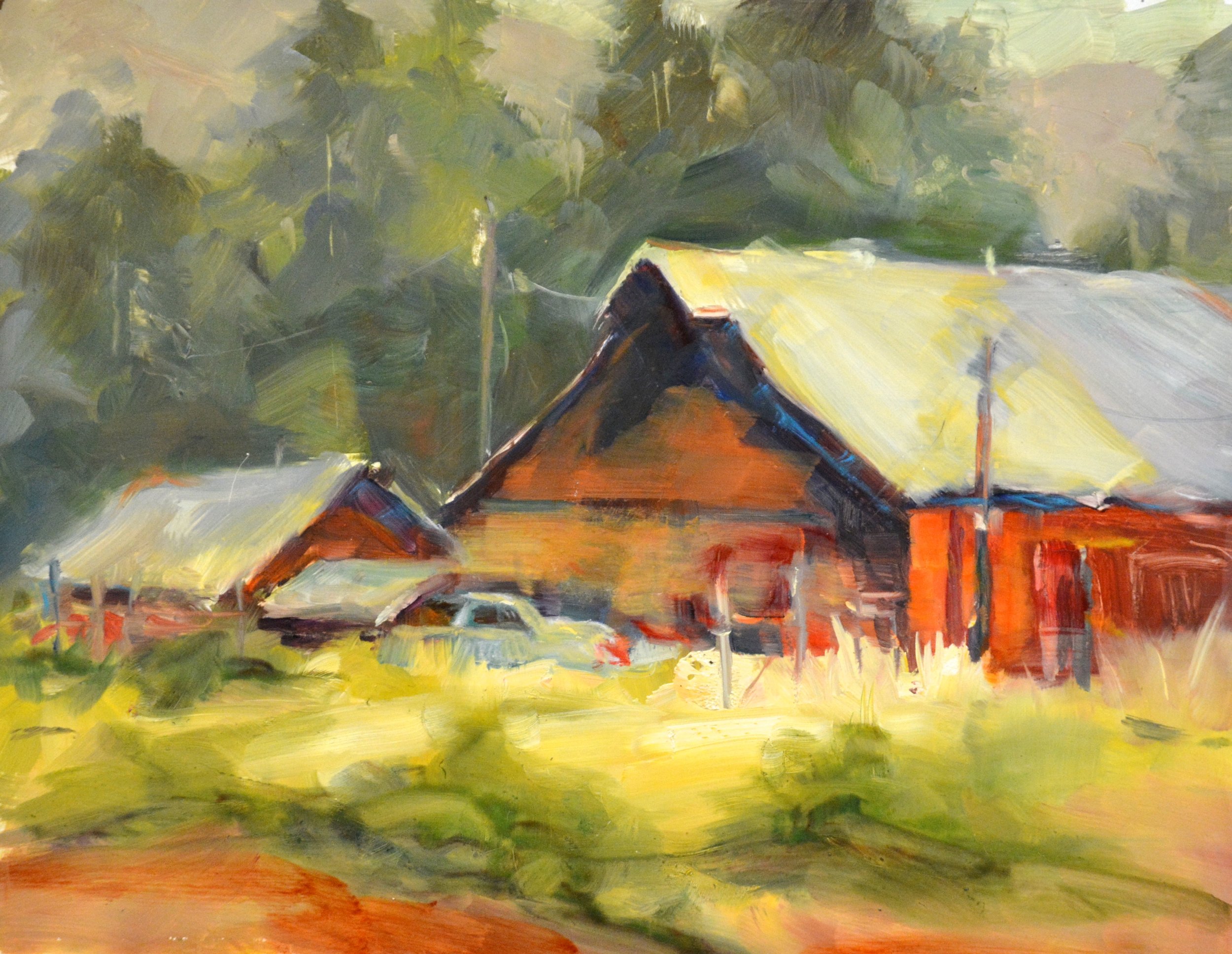 Overgrown.  11 X 14    Oil   $300.   SOLD