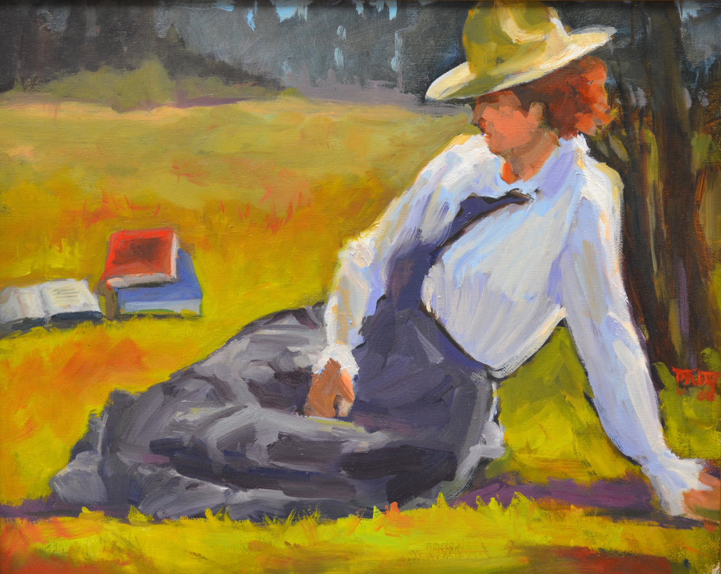 Thoughts on Her Mind   16 X 20   Oil.   $550