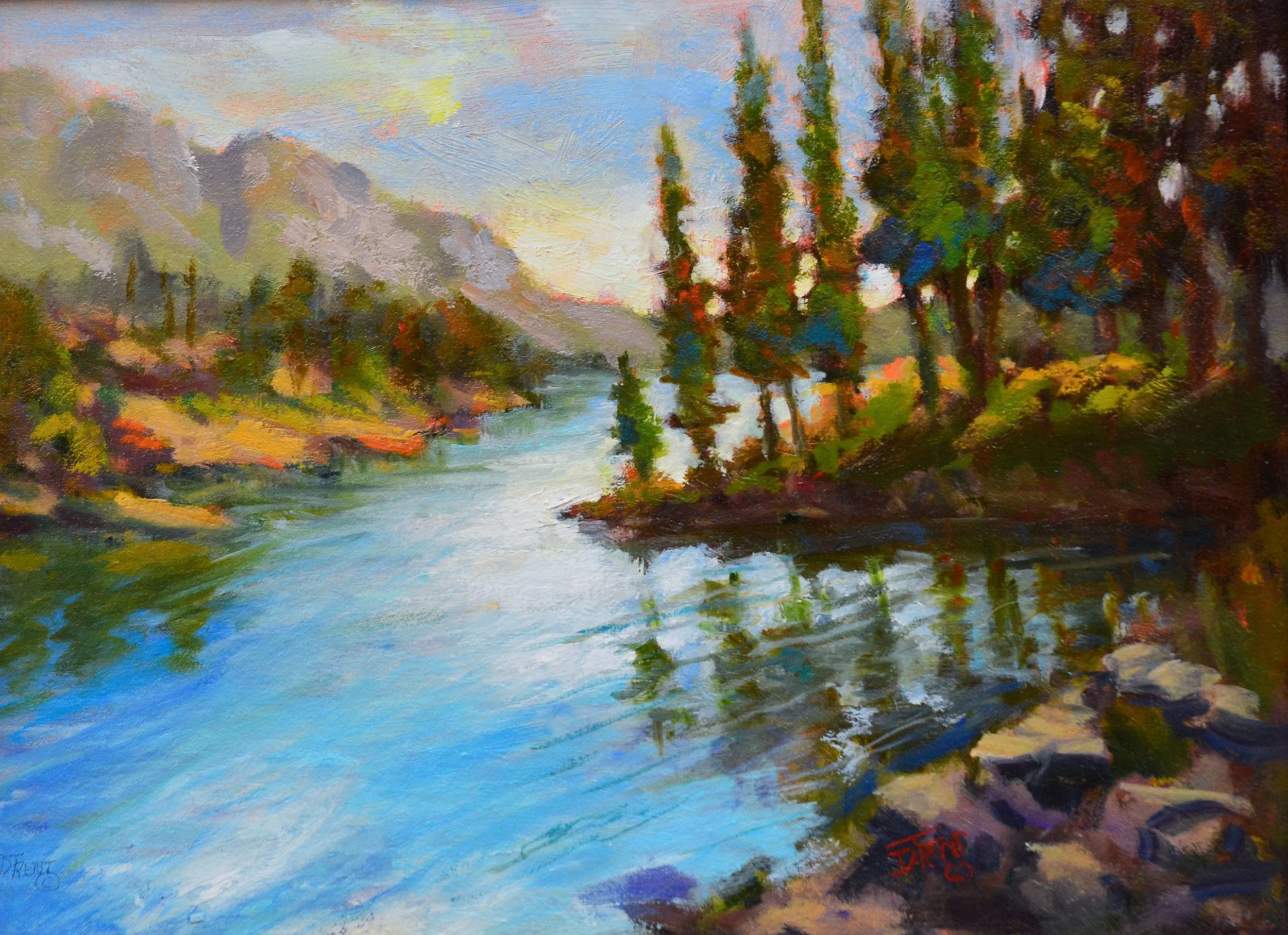 Reflections at Echo Lake  12  X  16.  oil.   $400