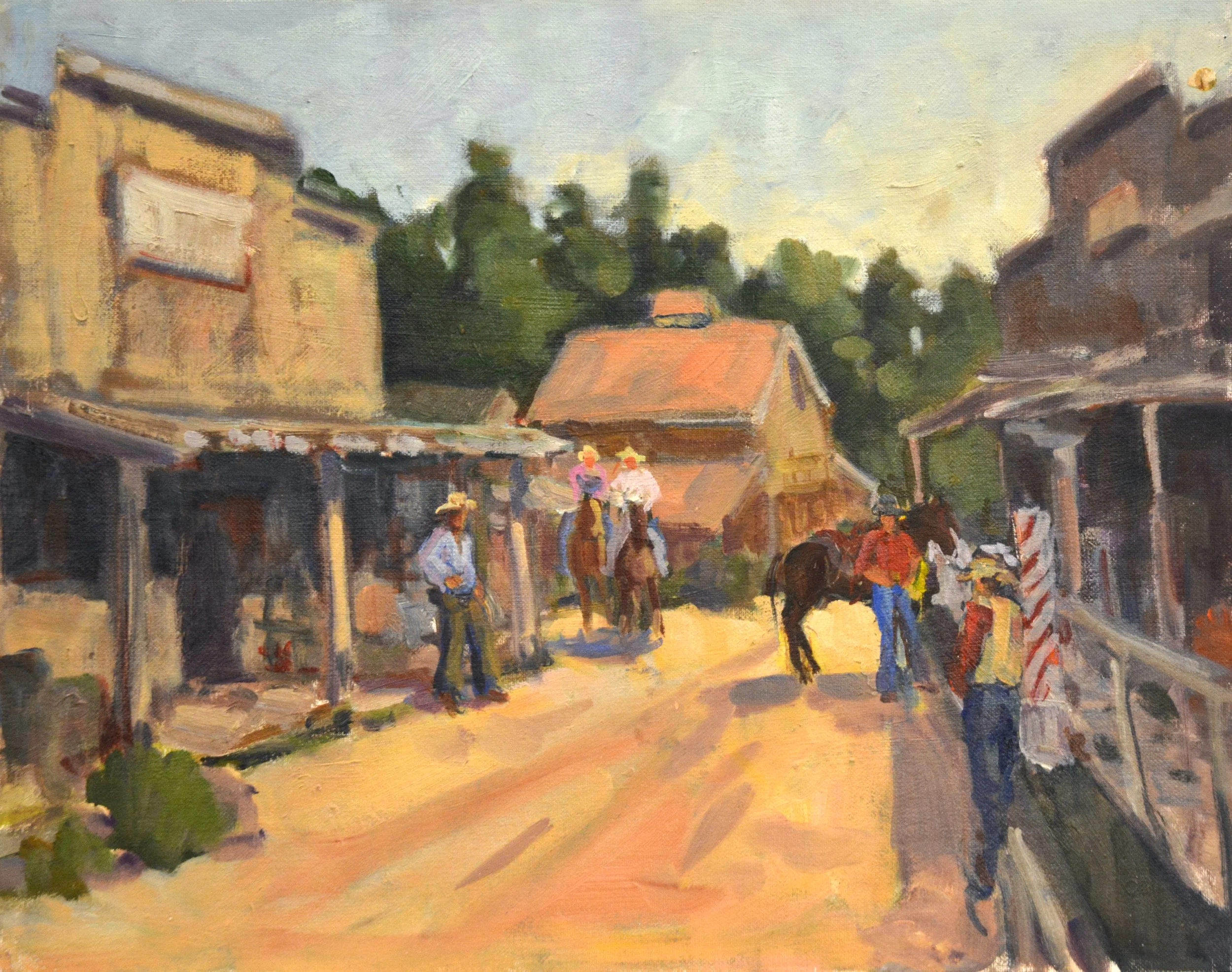 Barber Shop  16 X 20   Oil.   $550