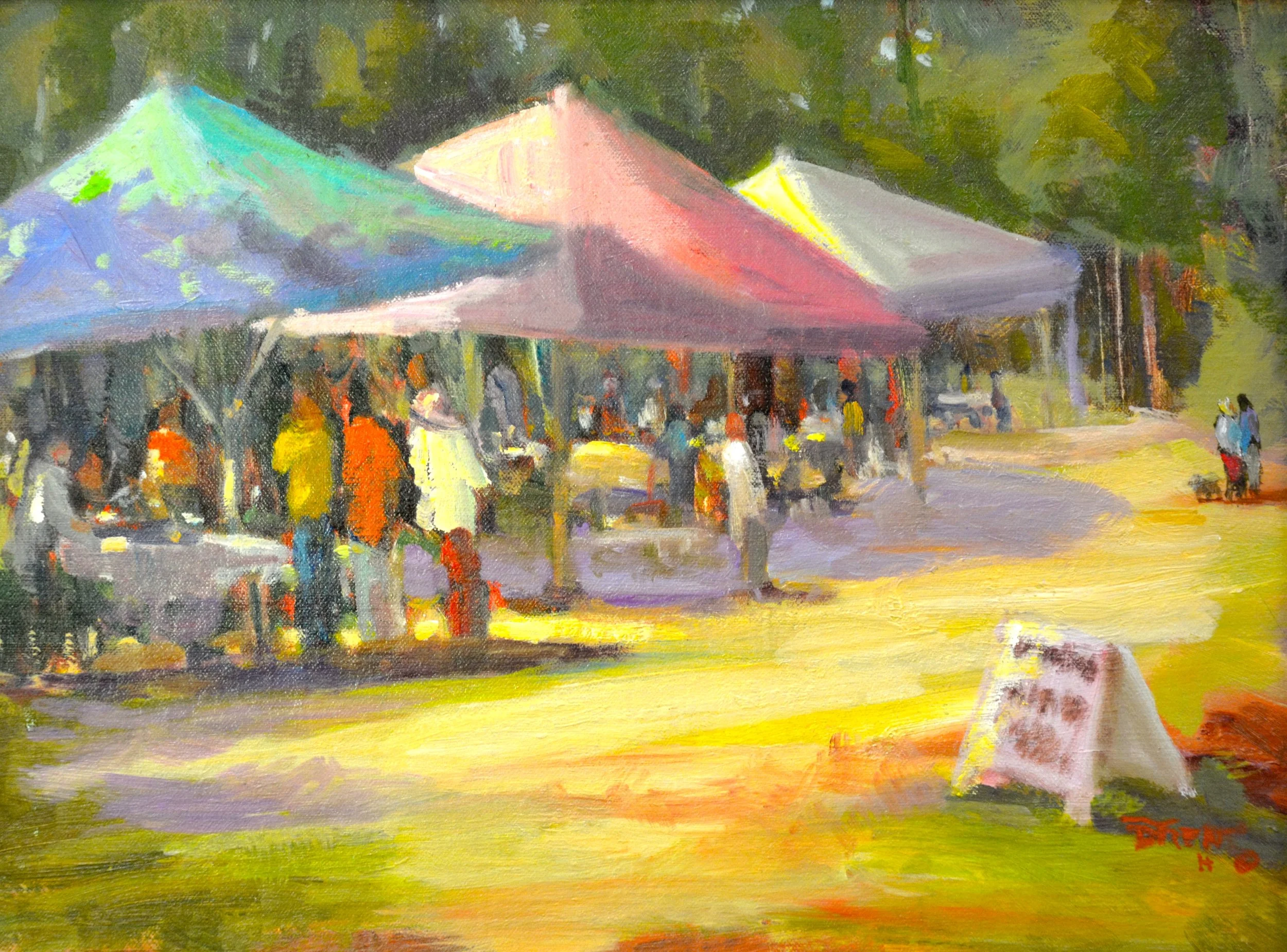 Festival in the Field  12 X 16   Oil.   $400