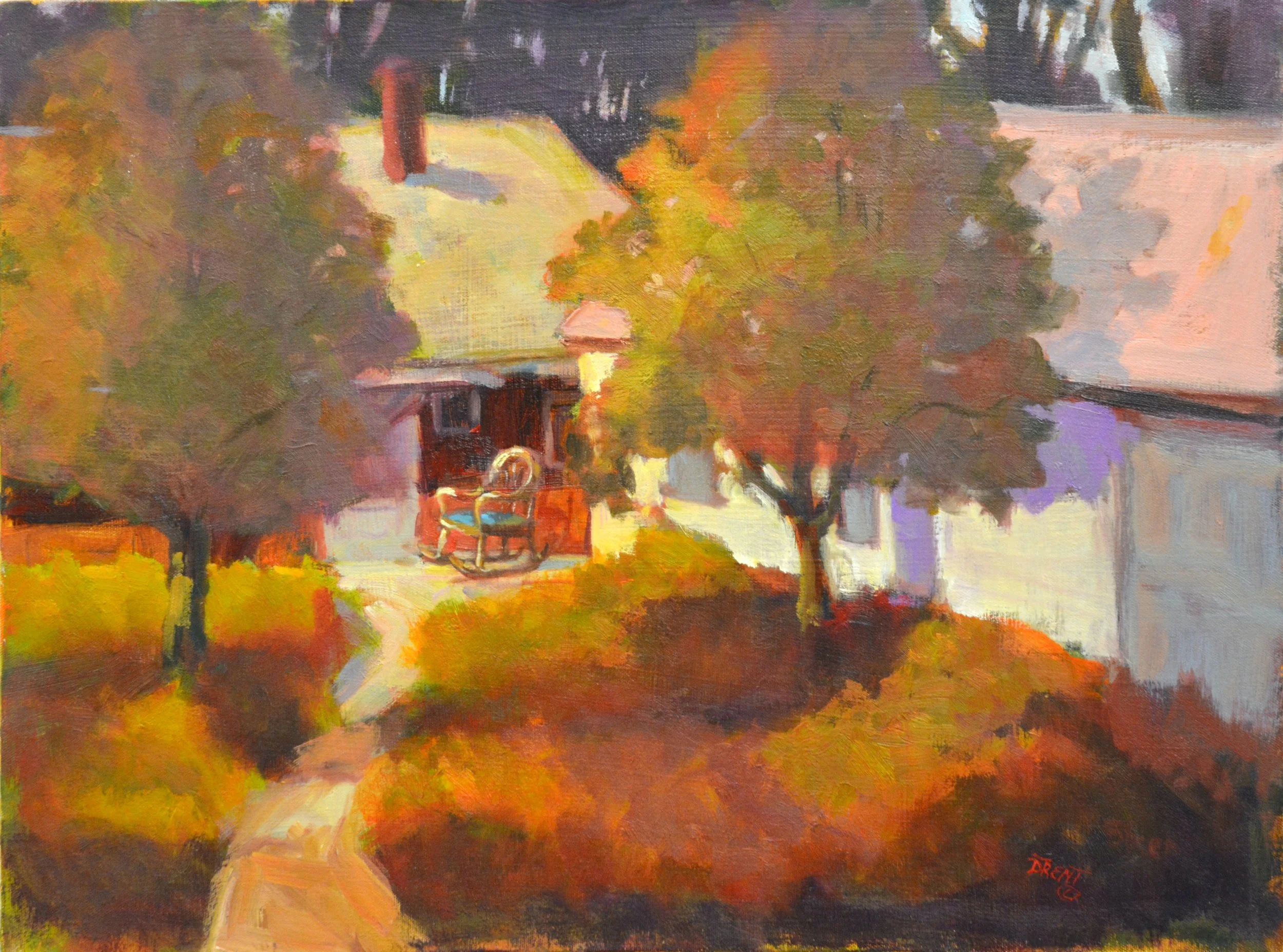 Rocking Chair Invitation  18 X 24  Oil.  $600