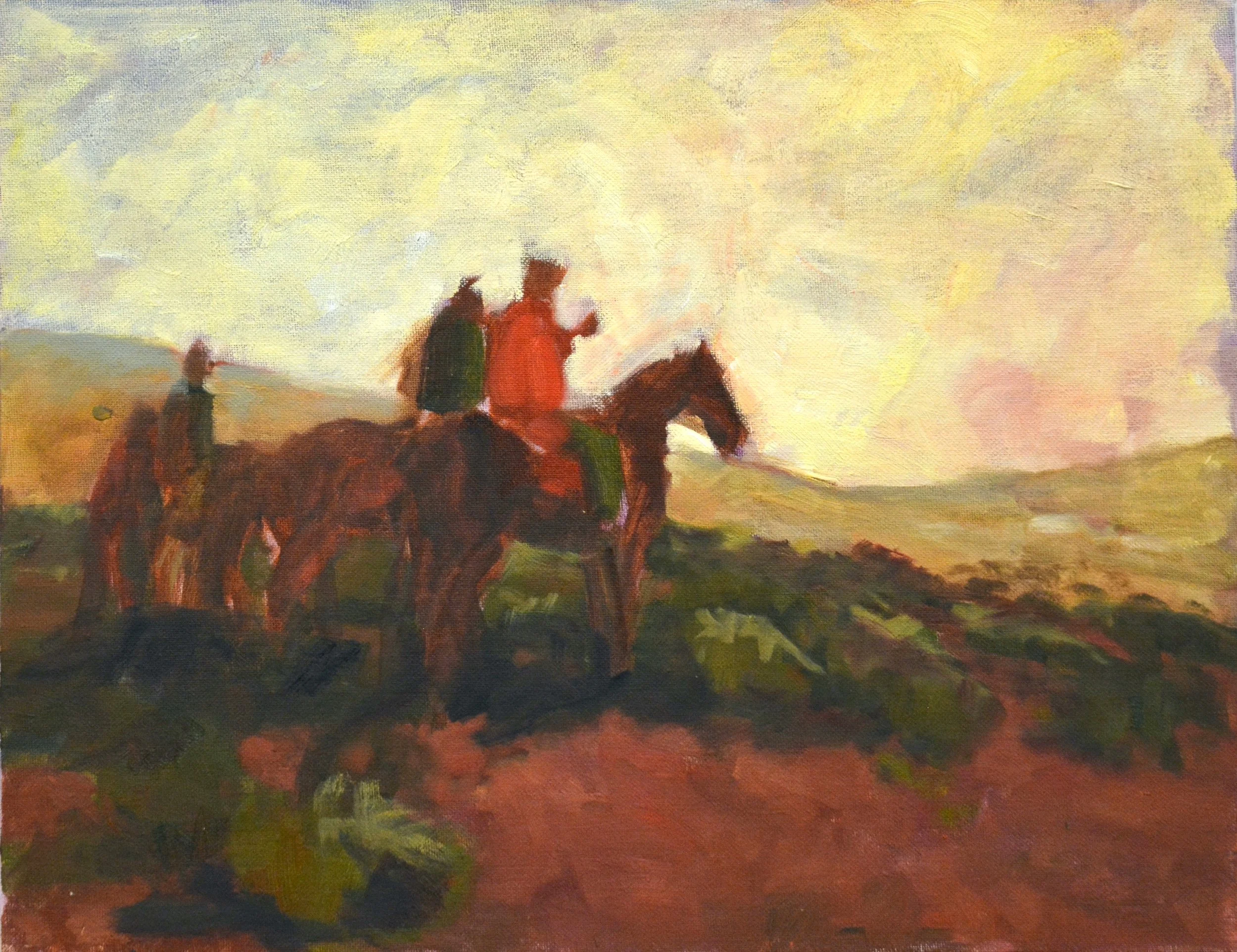 Overlooking the Valley 14 X 18 Oil. $475