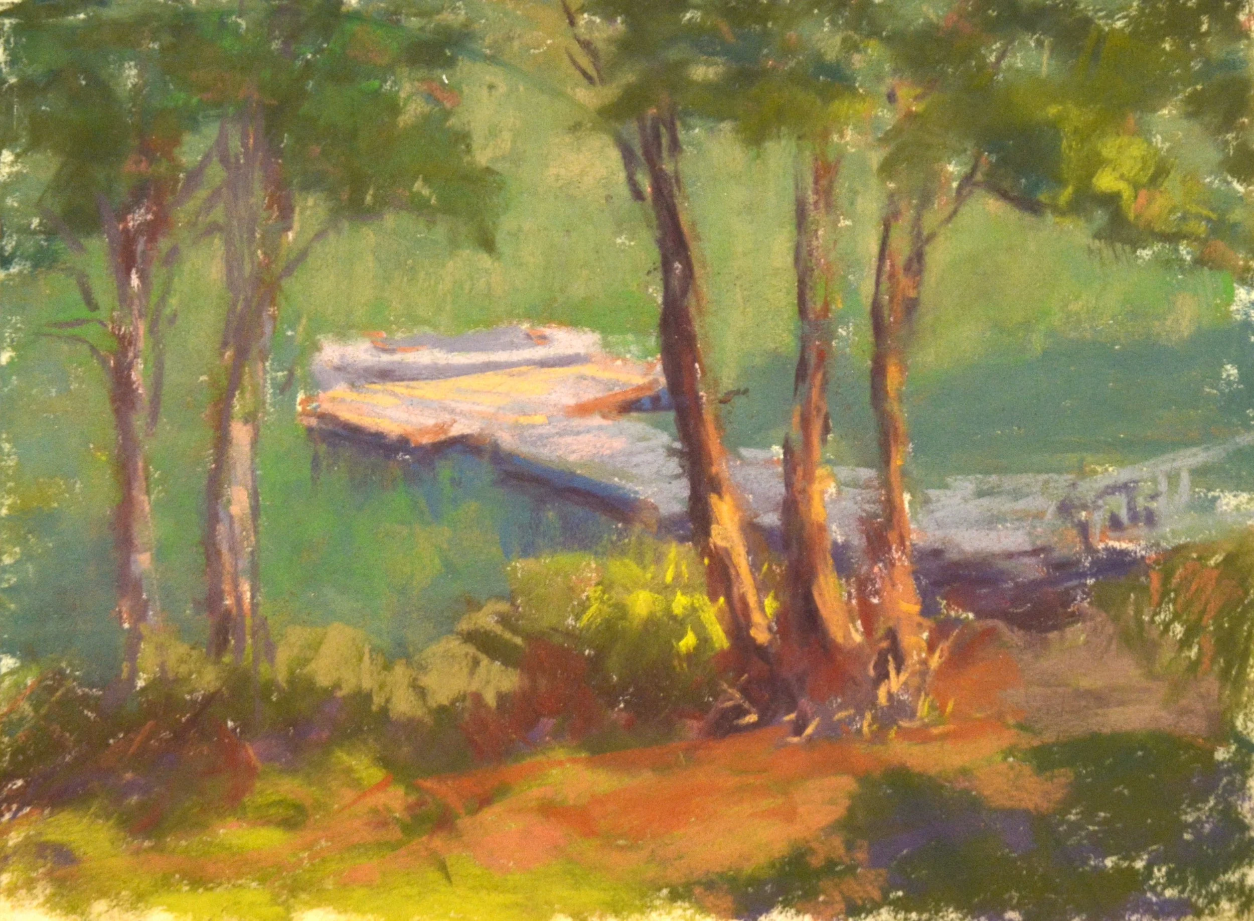 The Dock #2.  9 x 12. Pastel. $200. SOLD