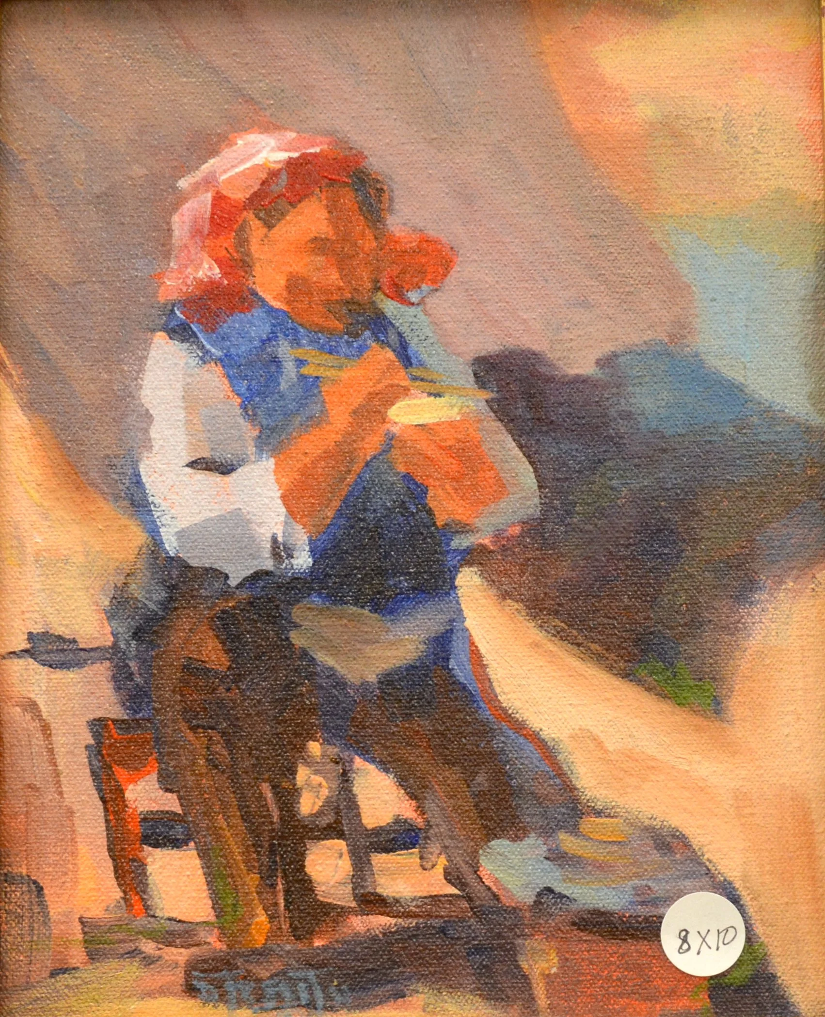 “Rice for Lunch”   Oil.    8 x 10   $95.00
