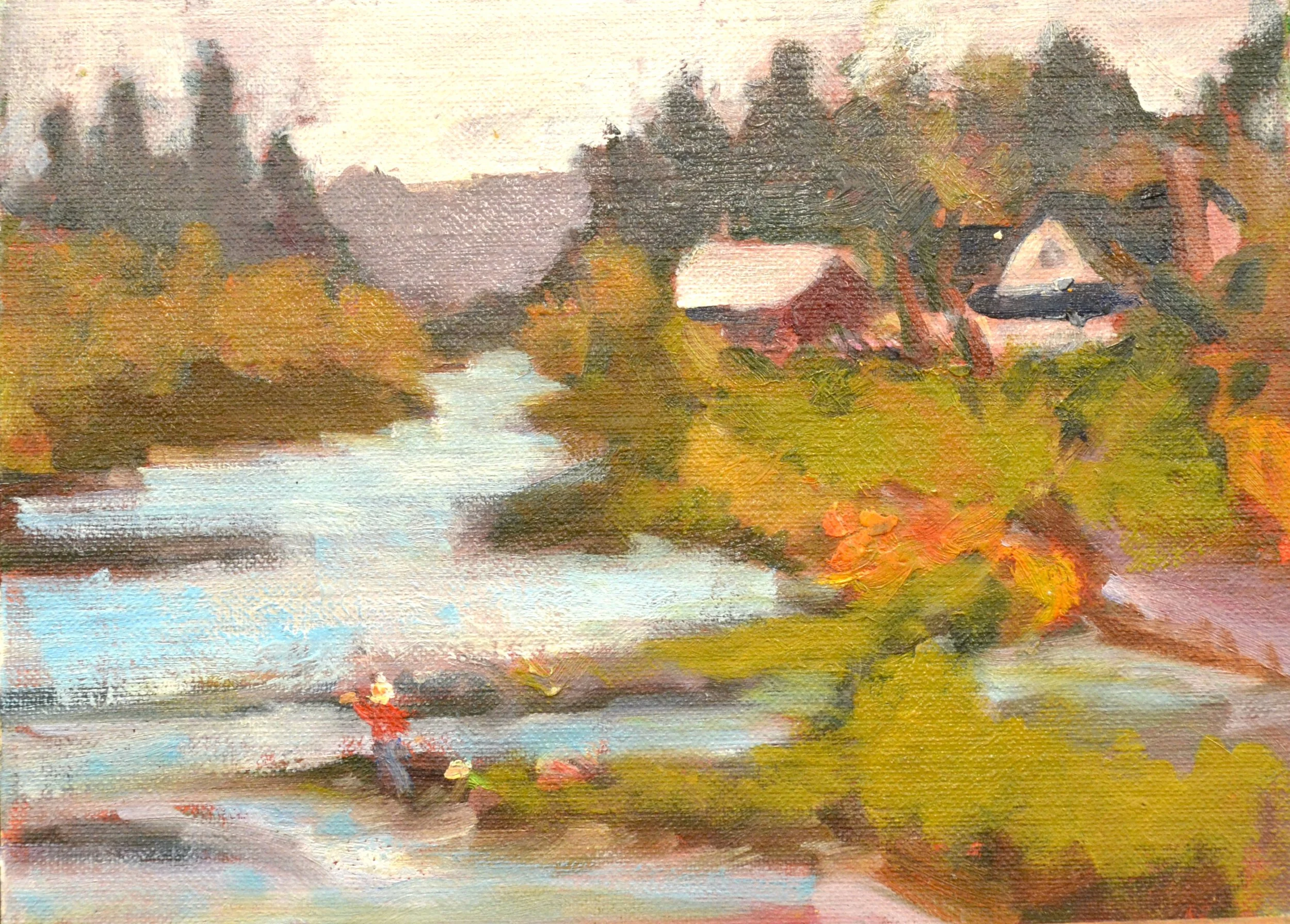 "Tide Is in at Ollala”    Oil   9 x 12.  $100.00
