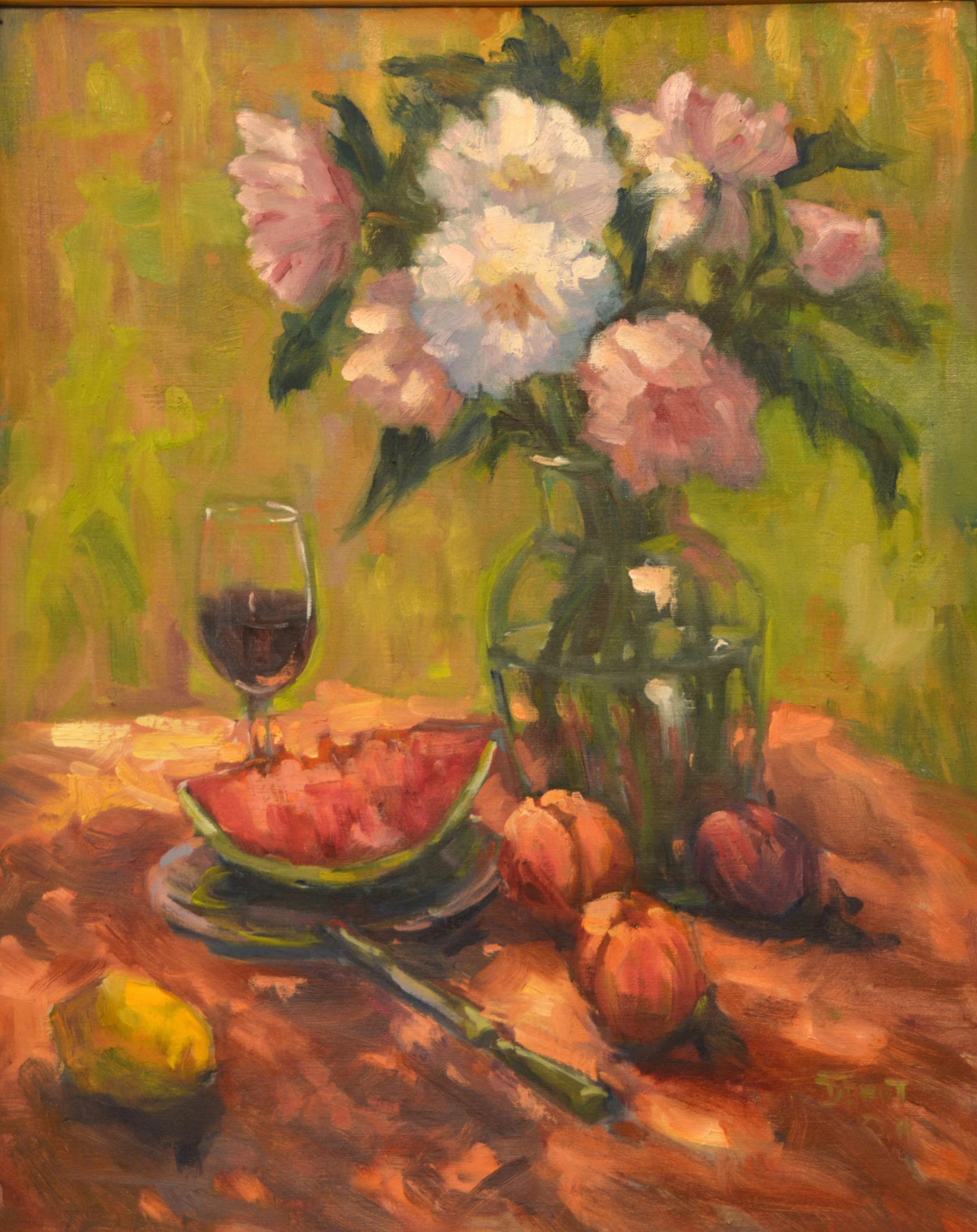 Afternoon Snack with Watermelon.  30 X 24.  Oil.  $$800