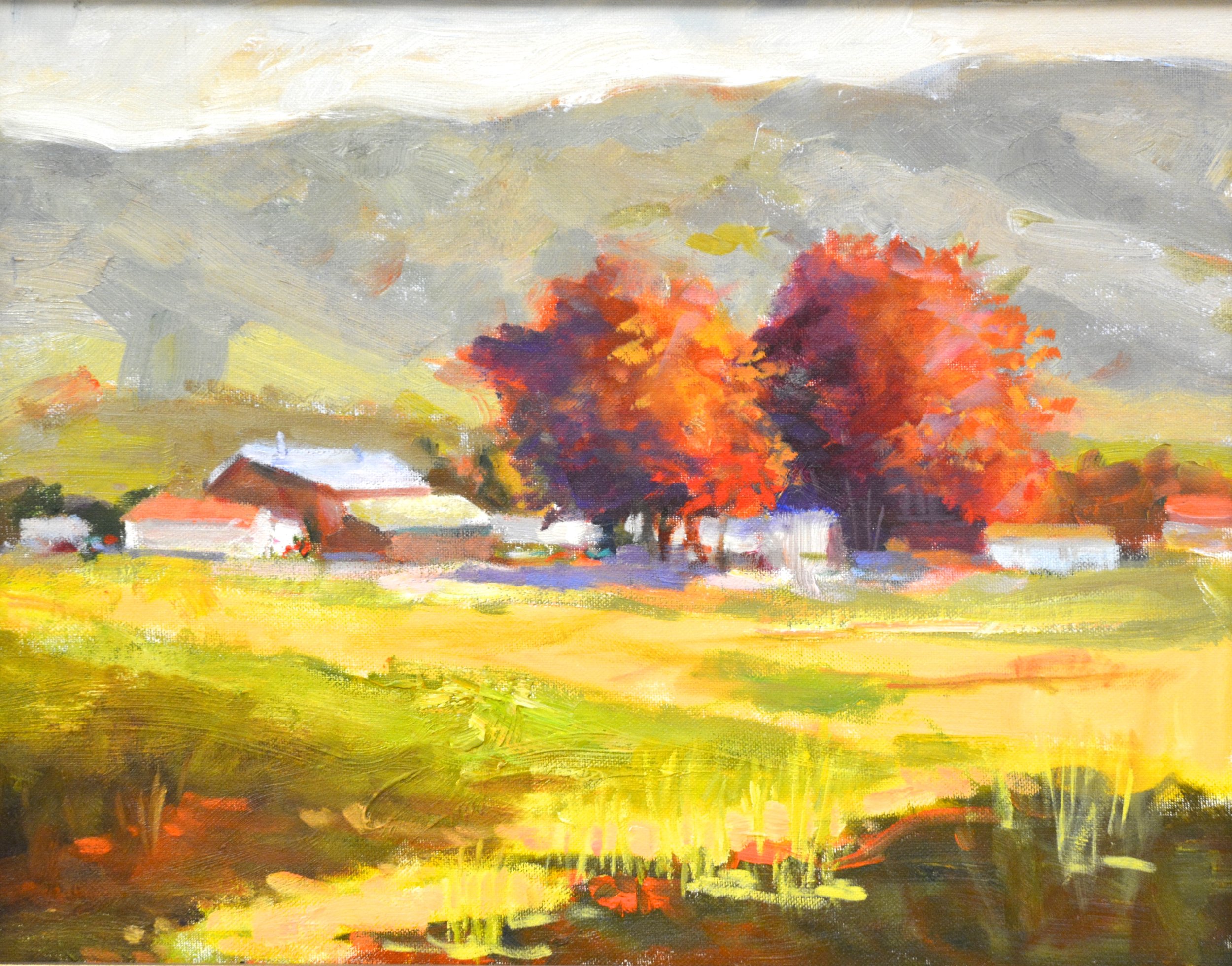 Glowing Autumn Trees 14 X 18. Oil.   $475.00