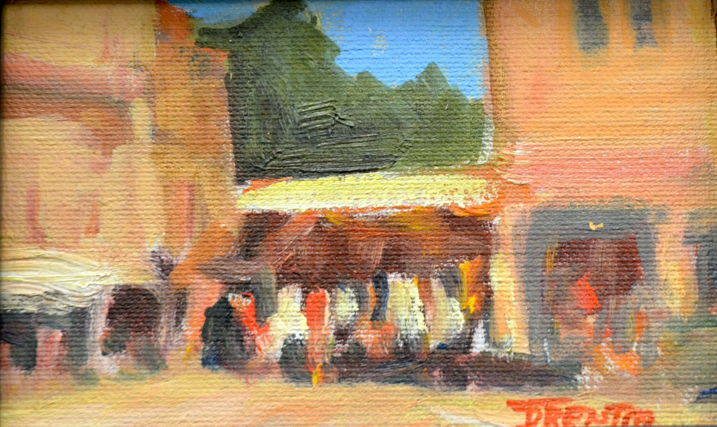 Snack Bar.  4 X 6. Oil. $70.00
