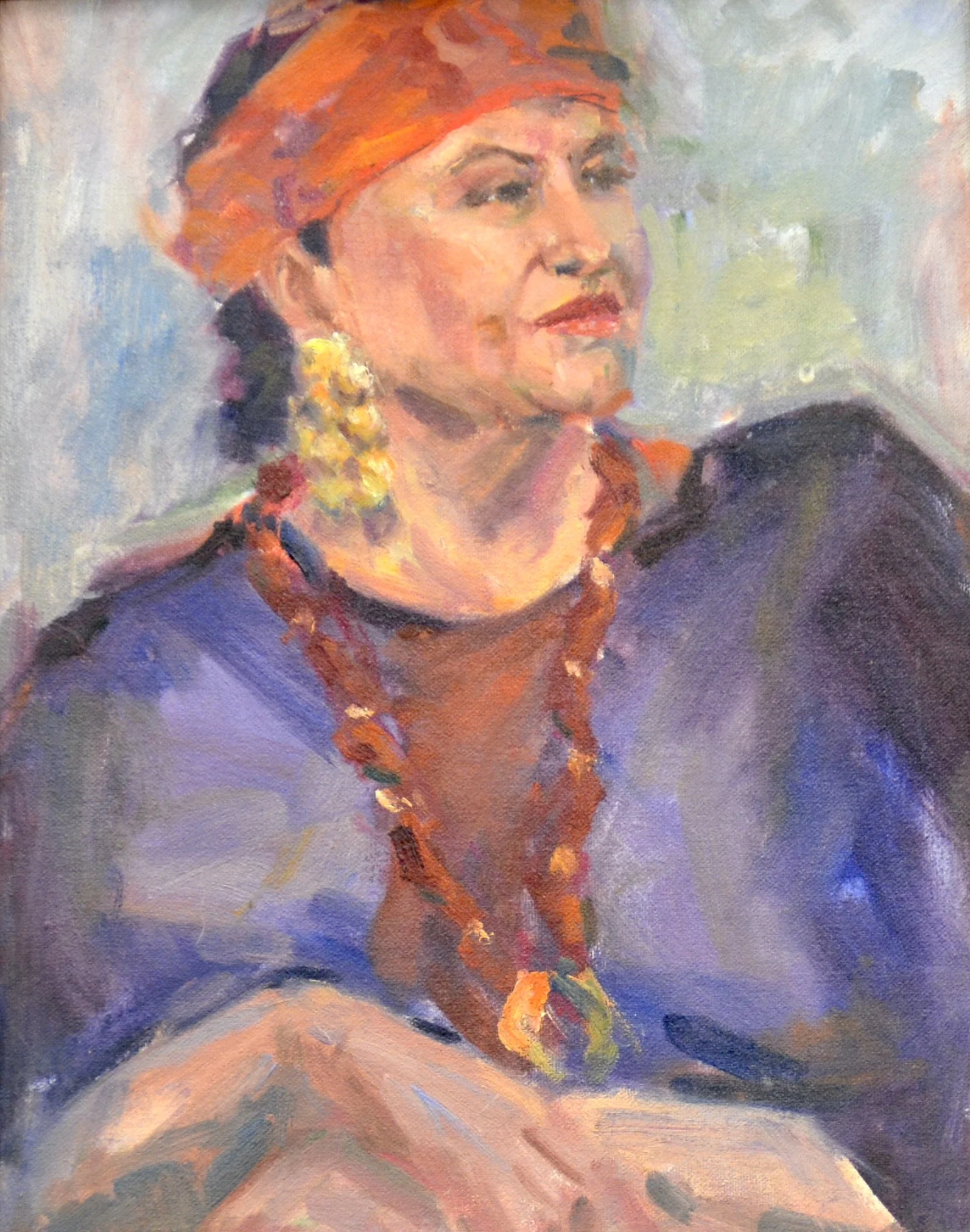Danglly Earrings. 14 X 10. Oil.  $ $300.00