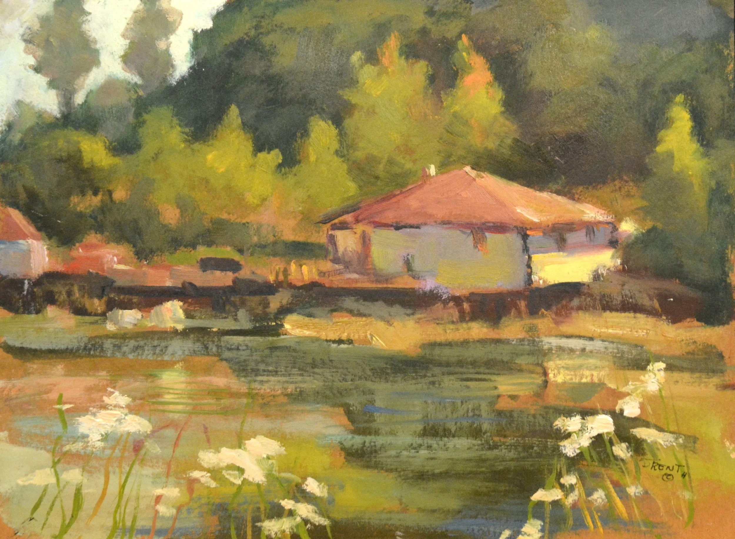 East End of the Harbor. Oil