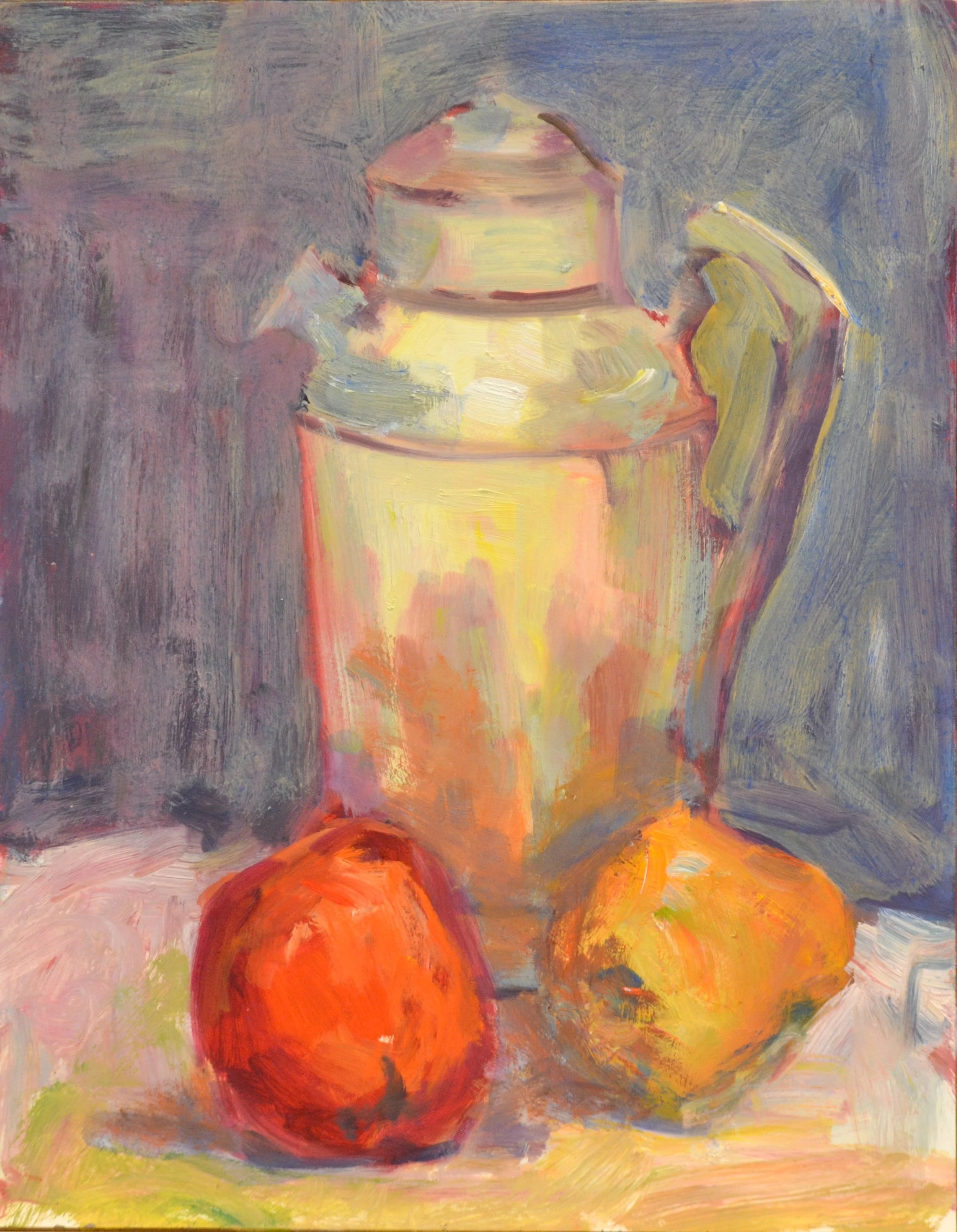 Silver Pitcher. Oil