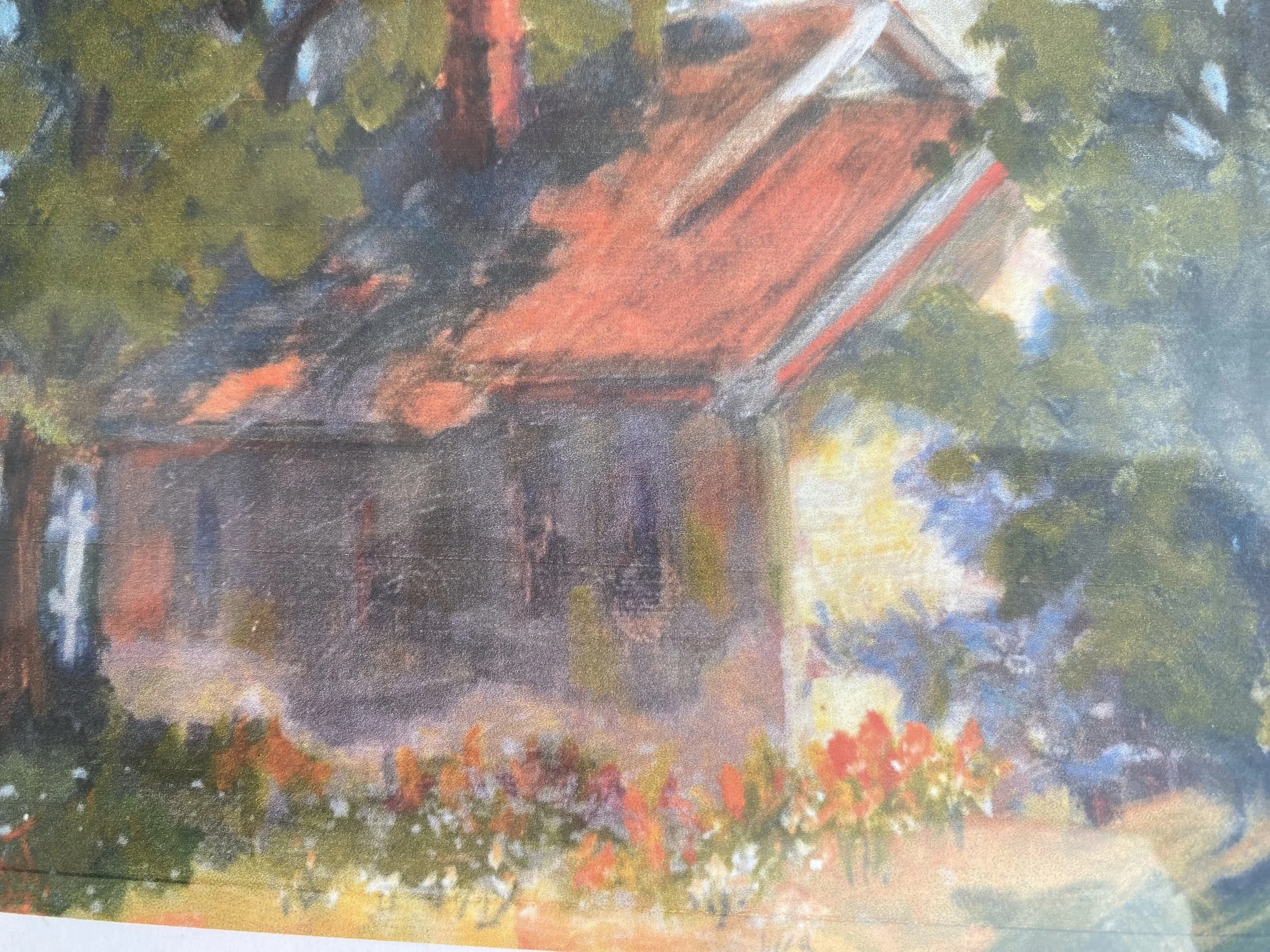 House by the Park.   Oil