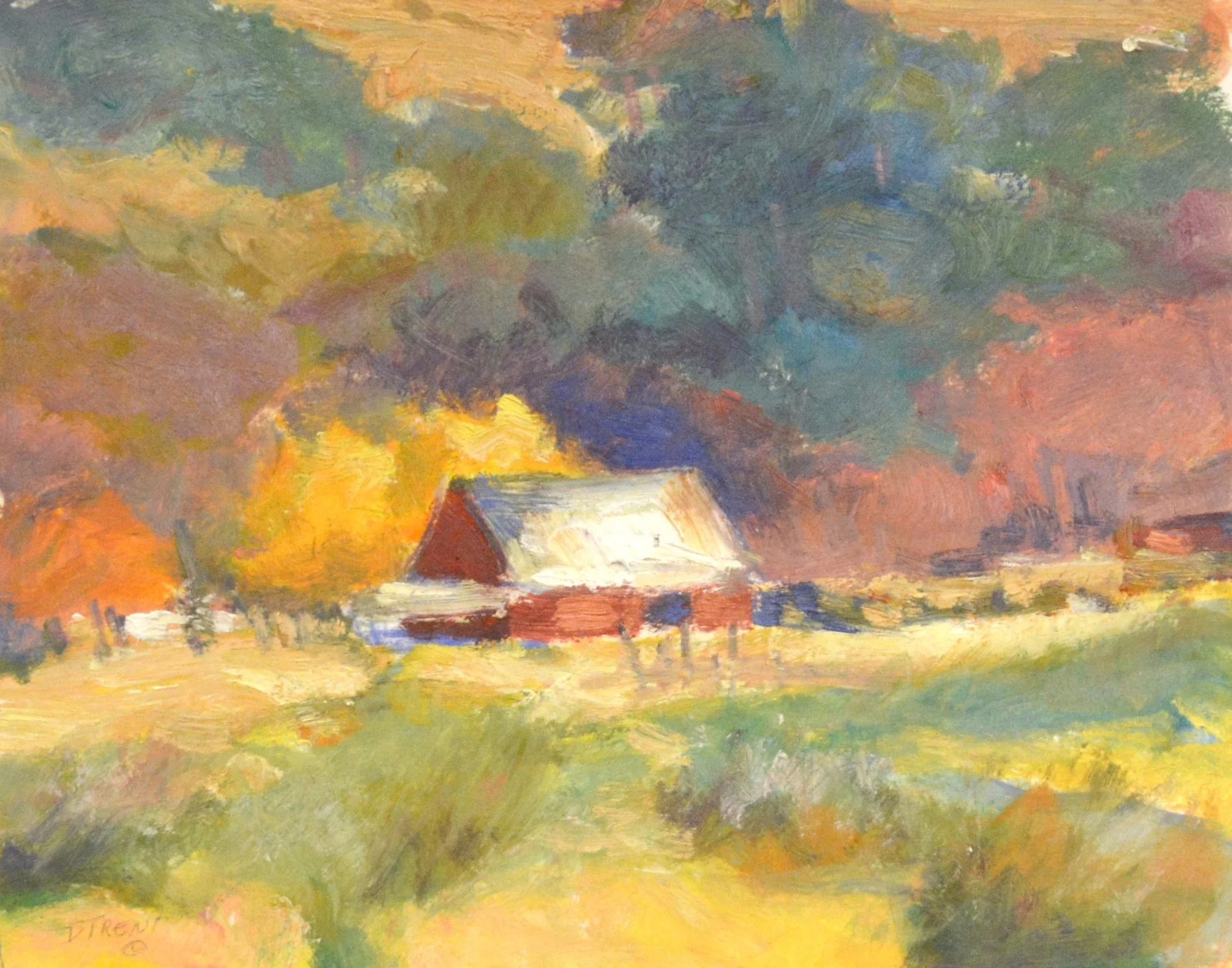 Late Autumn Hills     Oil