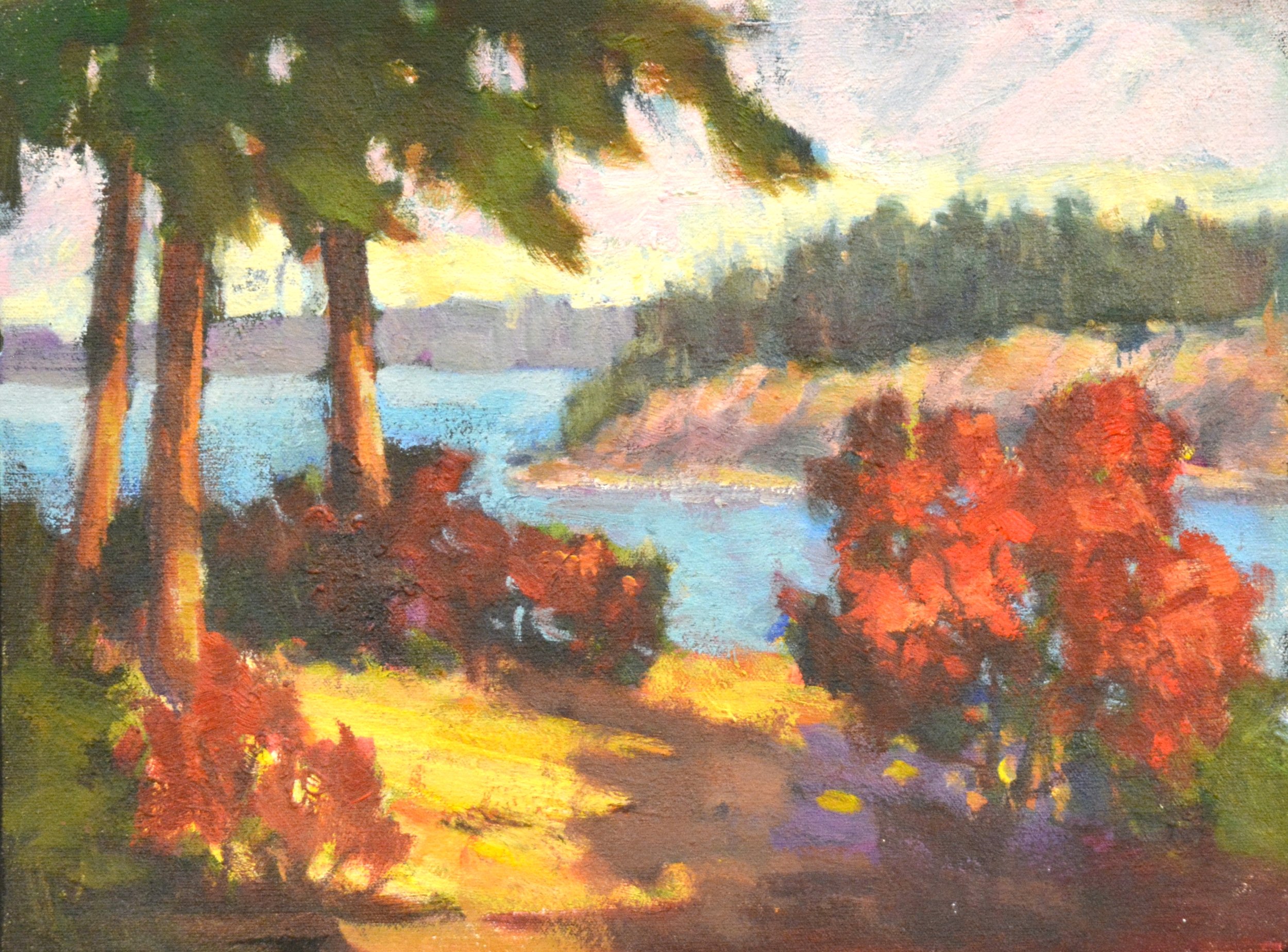 View from Gig Harbor.   Oil