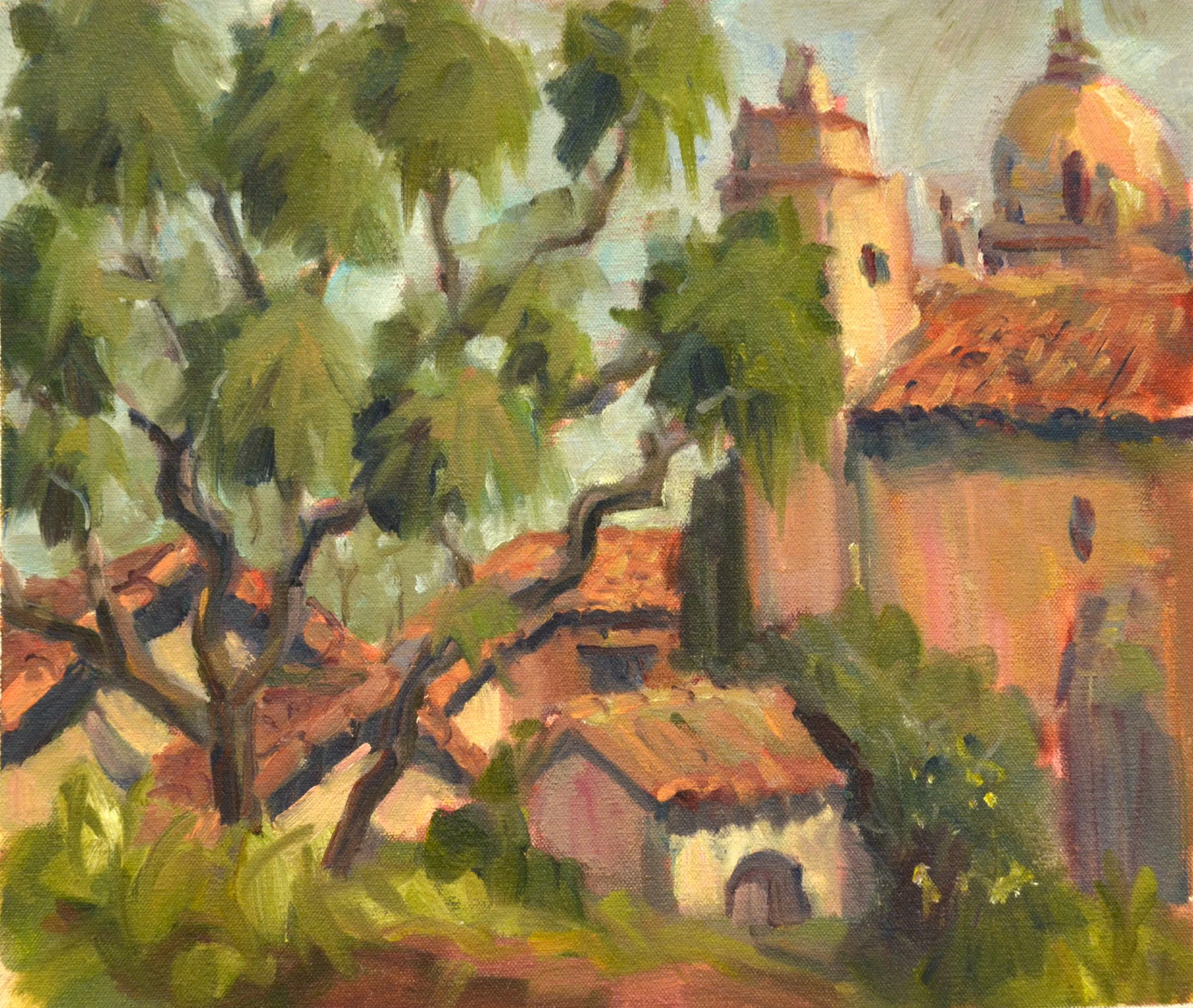 Mission Carmel.         Oil