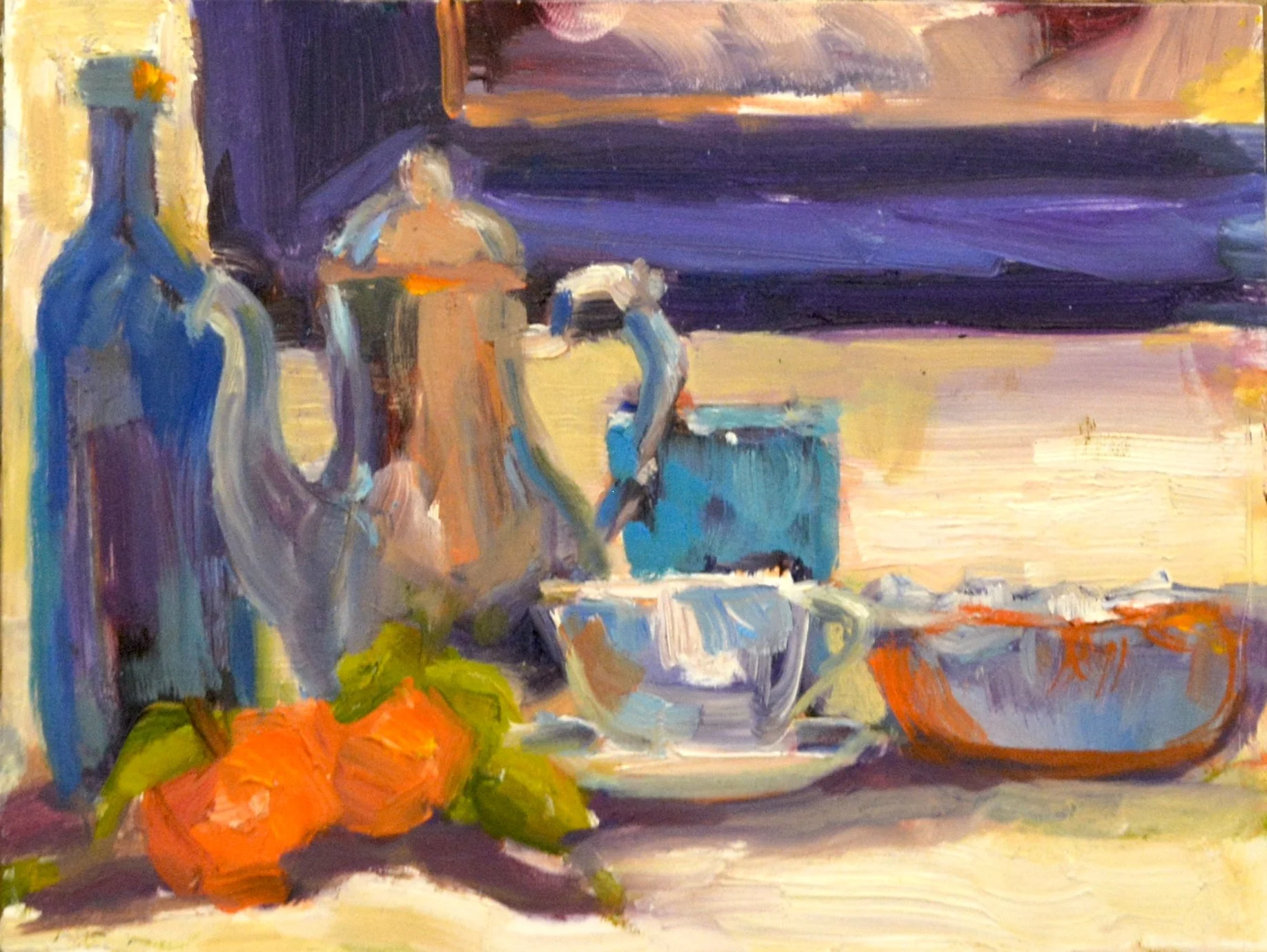 Still Life on a Ledge         Oil