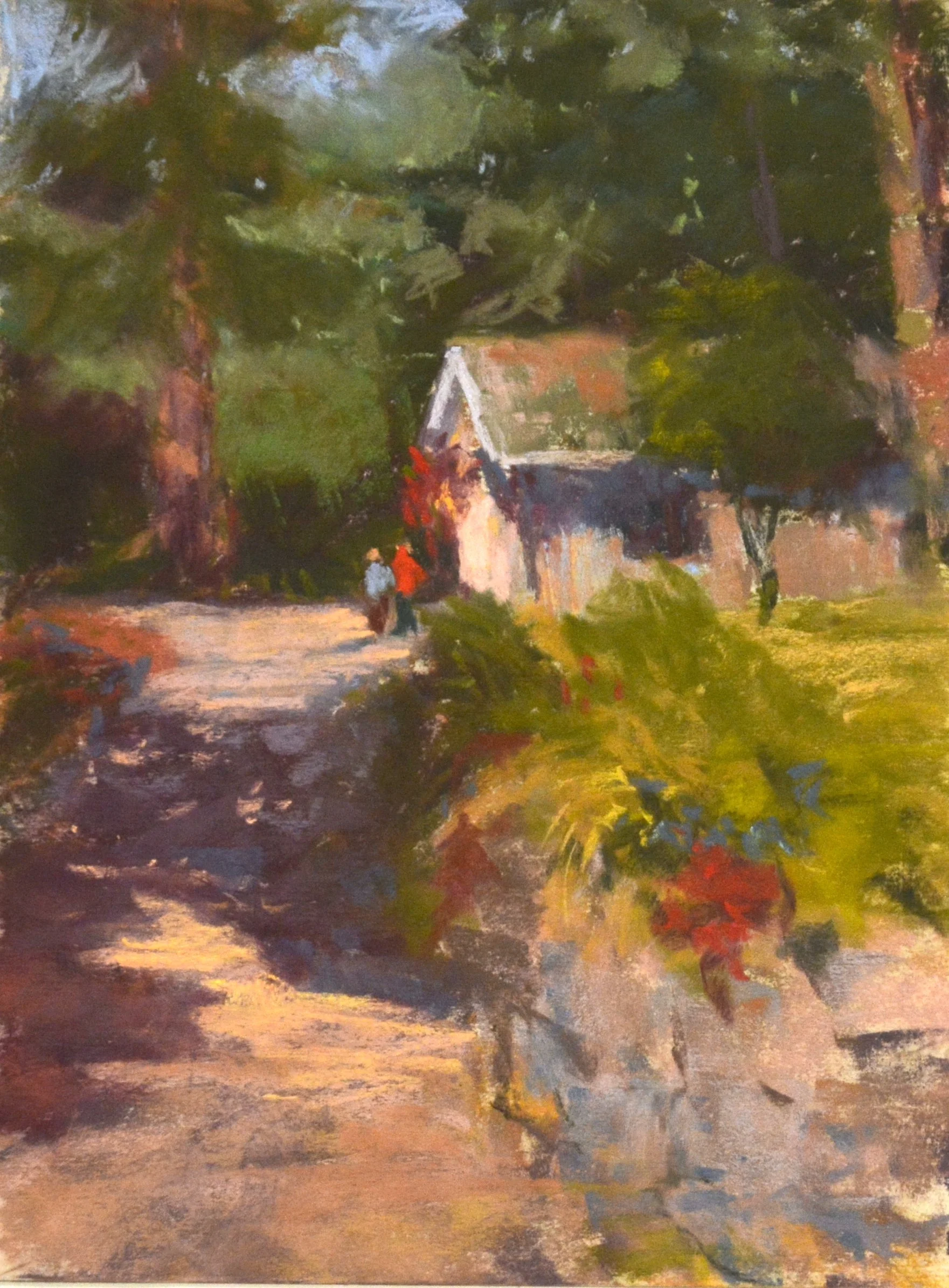 House Down the Road.    Pastel