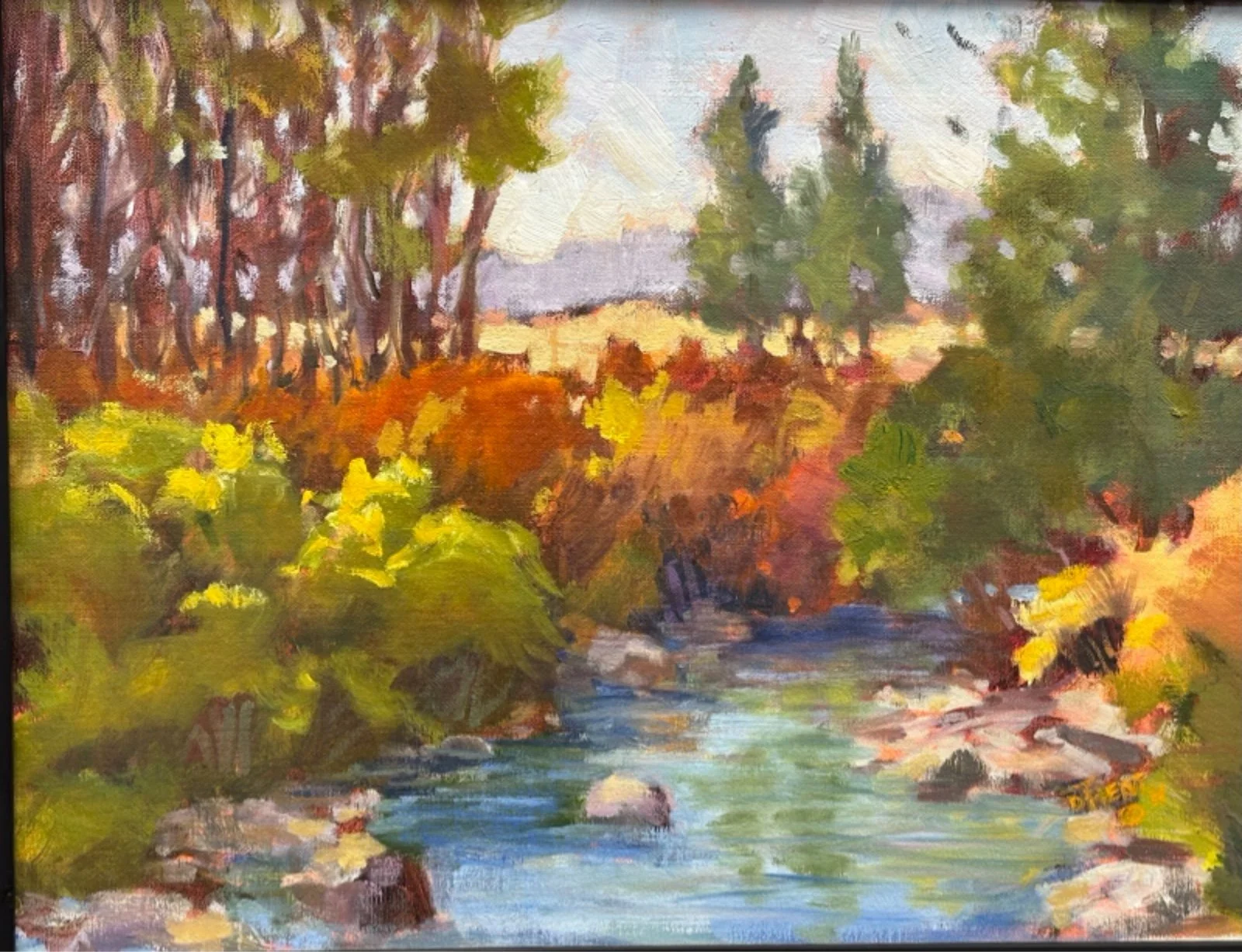 First Sign of Summer.    Oil