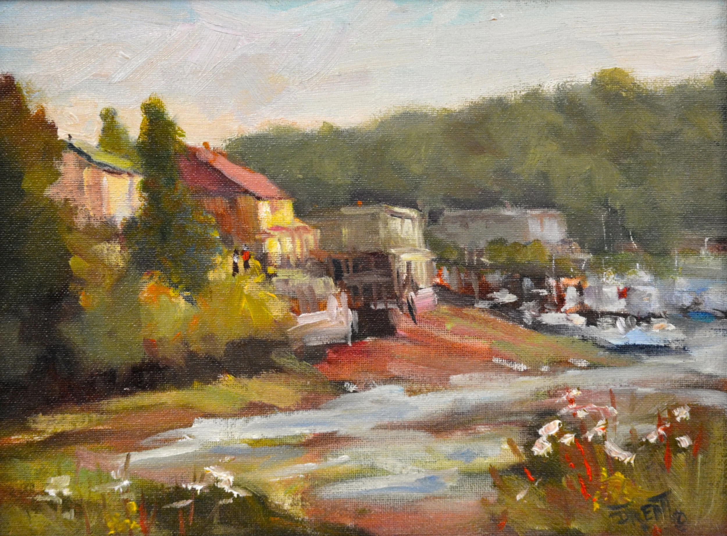 Receding Tide.     Plein Air.  Oil