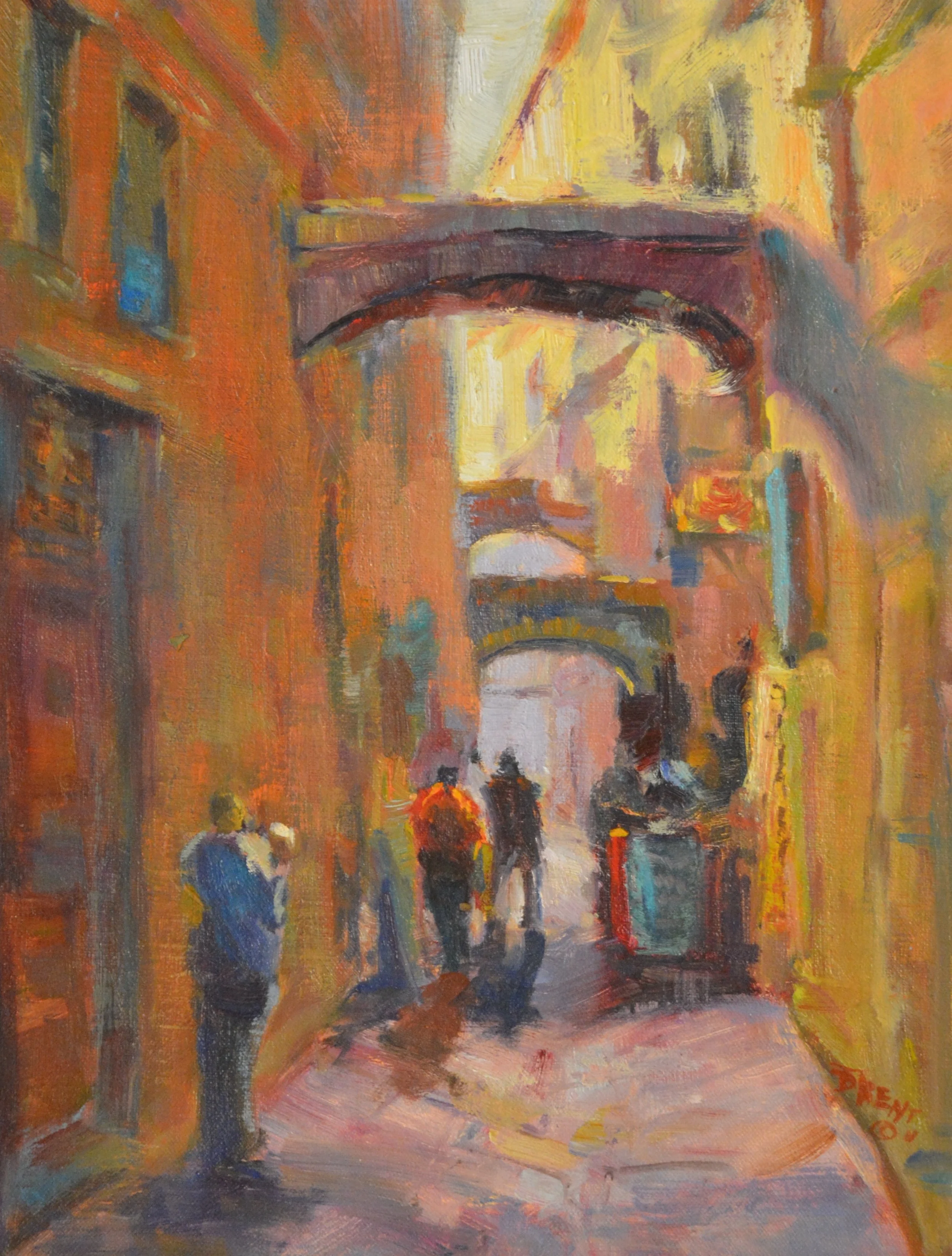 Taking Photos.    Oil