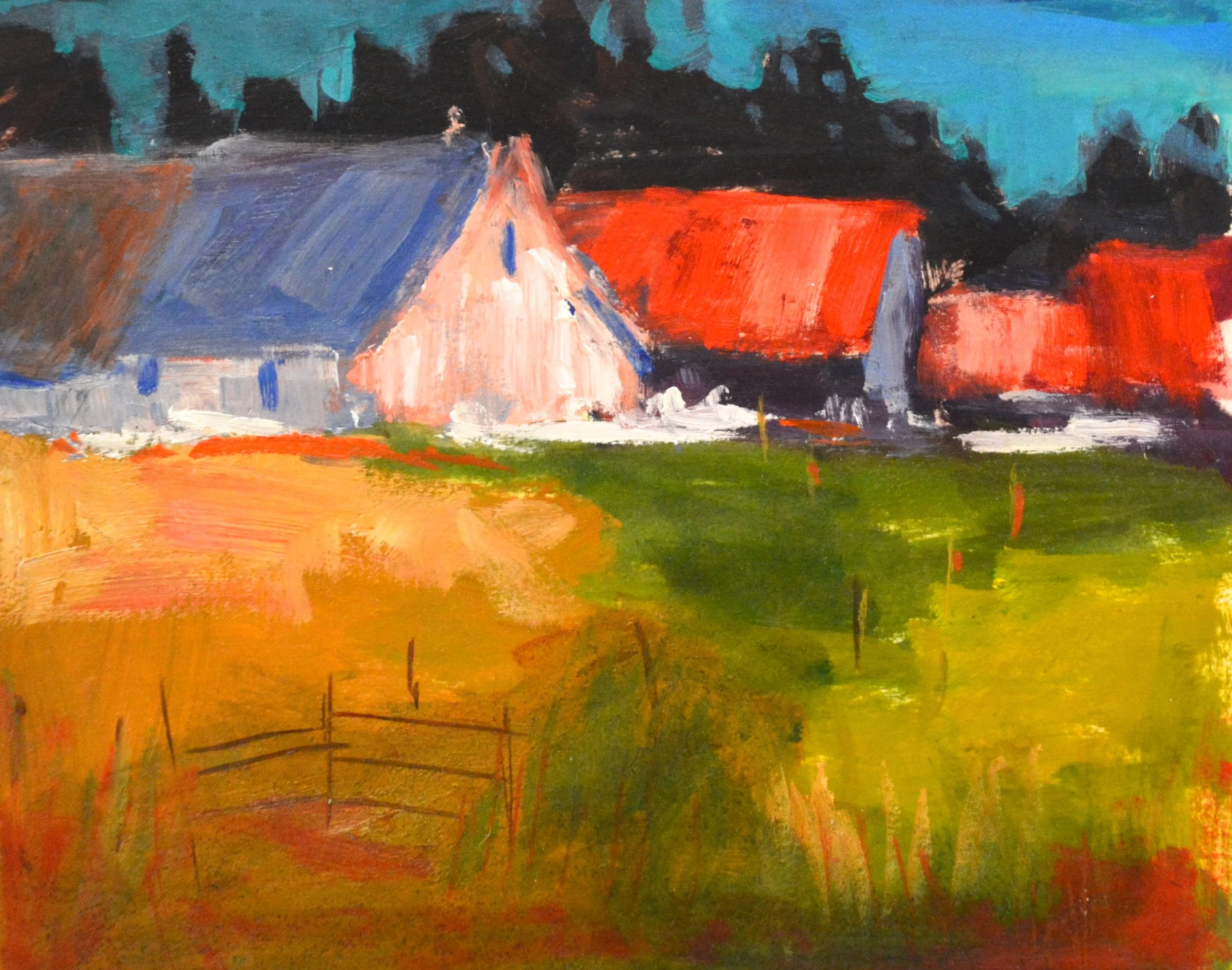 Cluster of Barns         Oil